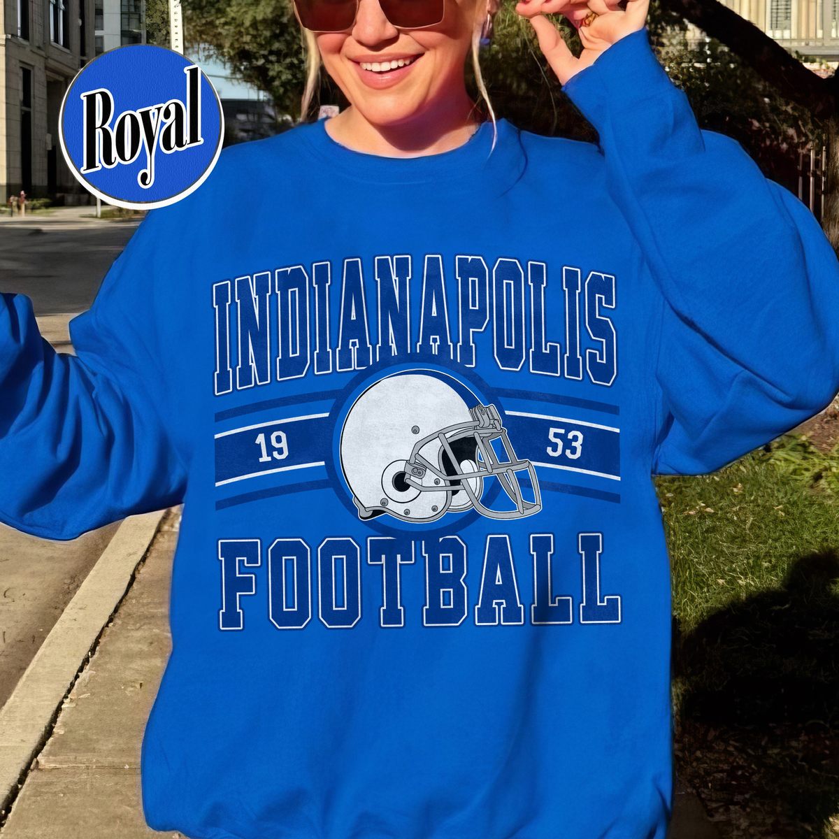 Unisex Indianapolis football vintage crewneck sweatshirt for men and women
