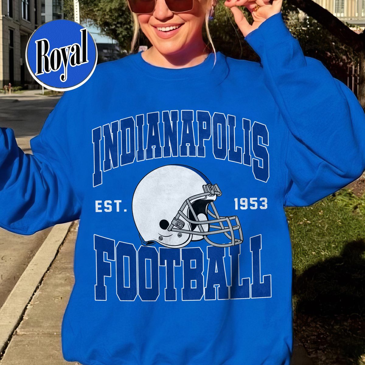 Unisex Indianapolis football vintage crewneck sweatshirt for men and women