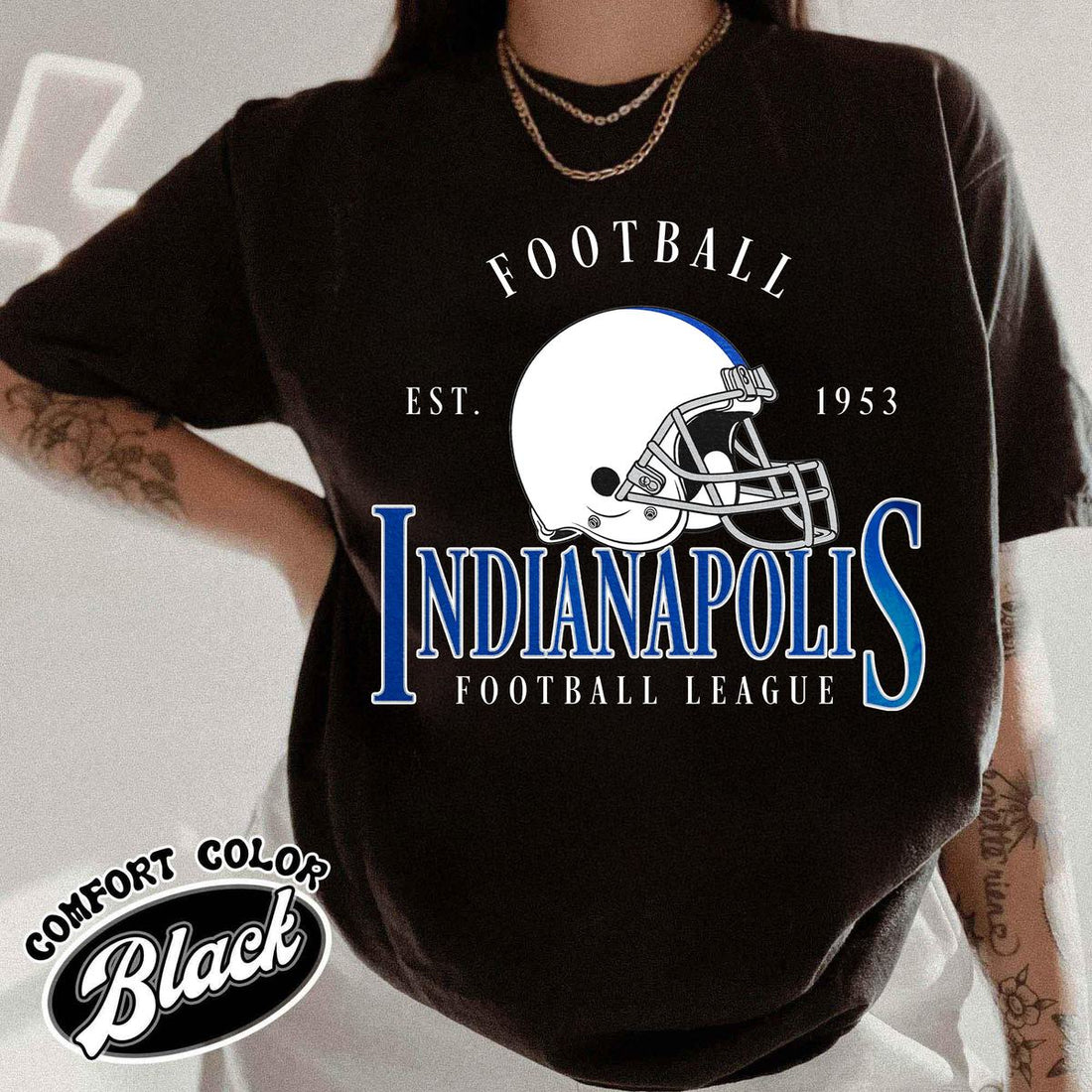 Unisex Indianapolis football vintage t-shirt for men and women