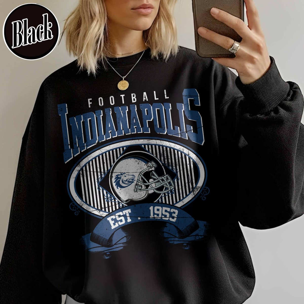 Unisex Indianapolis football vintage crewneck sweatshirt for men and women