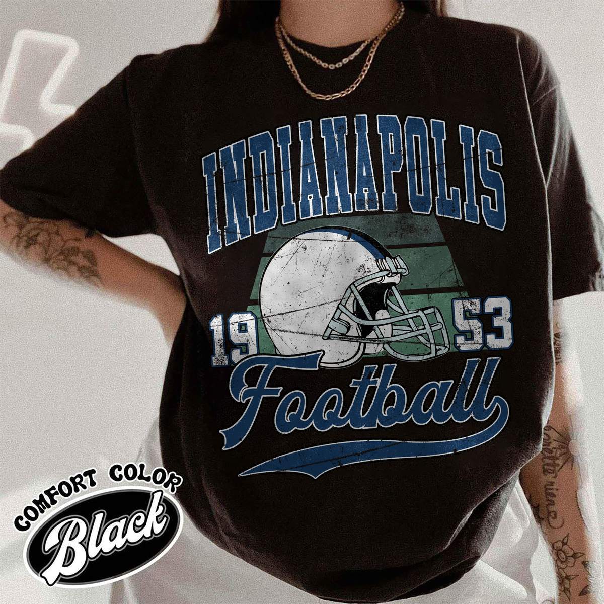 Unisex Indianapolis football vintage t-shirt for men and women