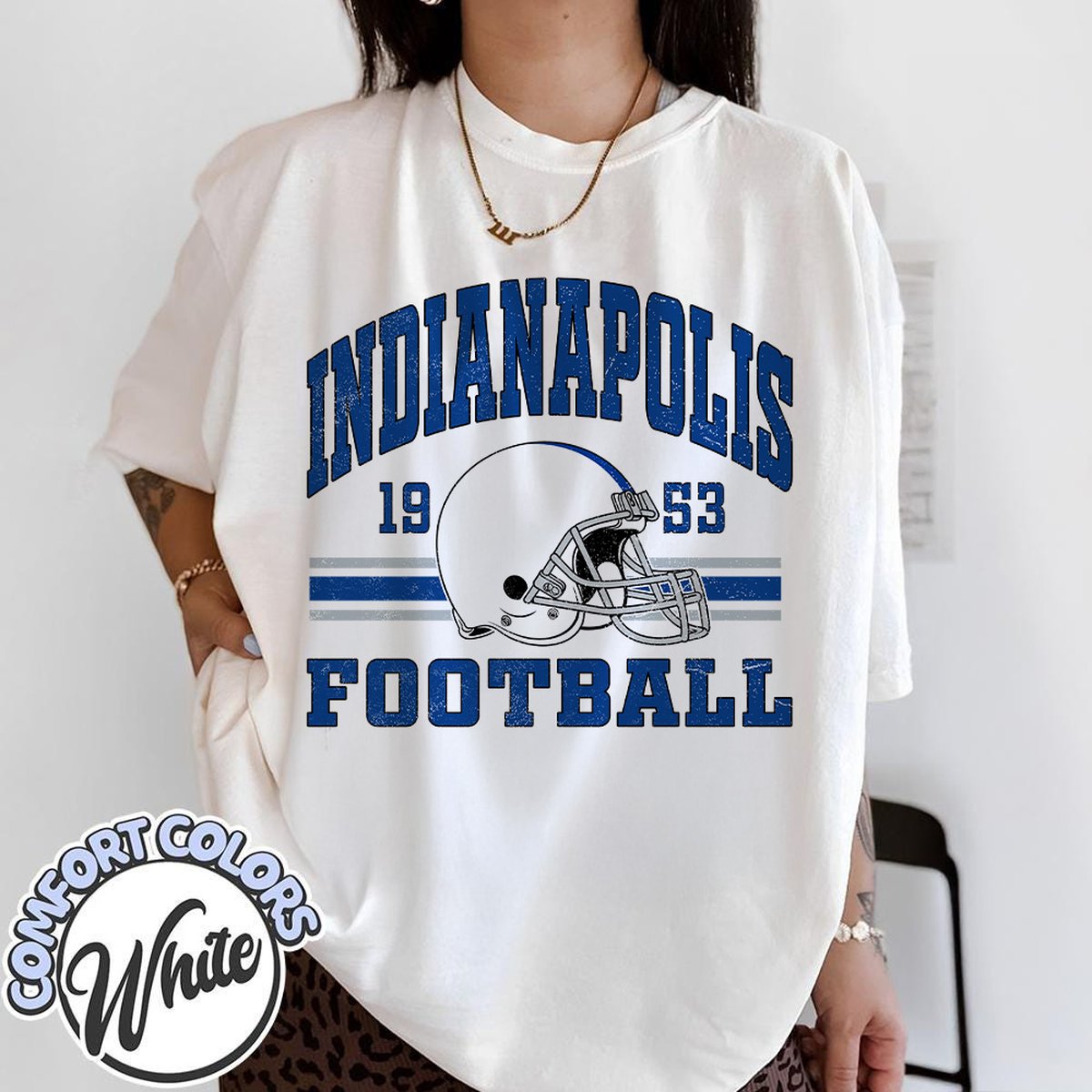 Unisex Indianapolis football vintage t-shirt for men and women
