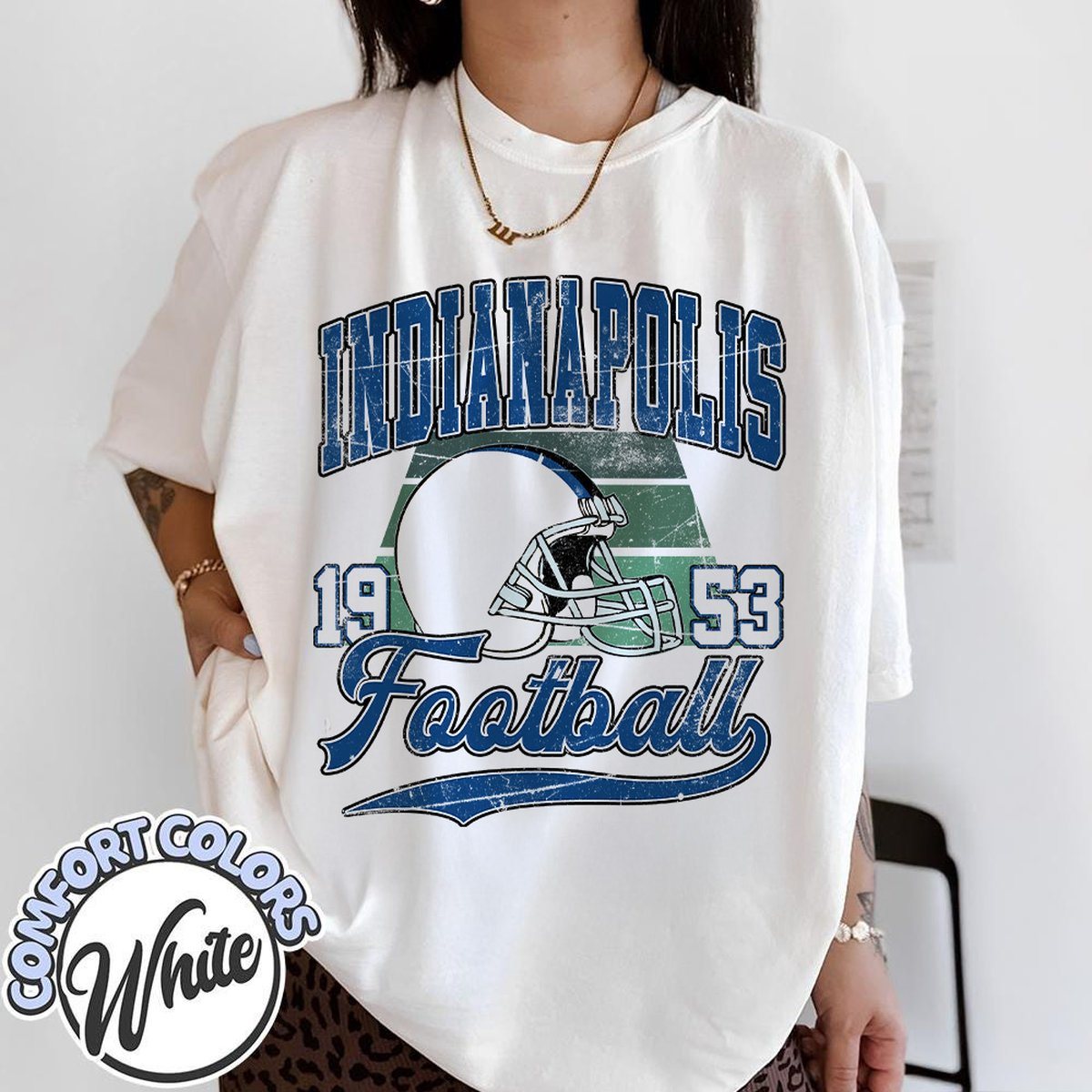 Unisex Indianapolis football vintage t-shirt for men and women