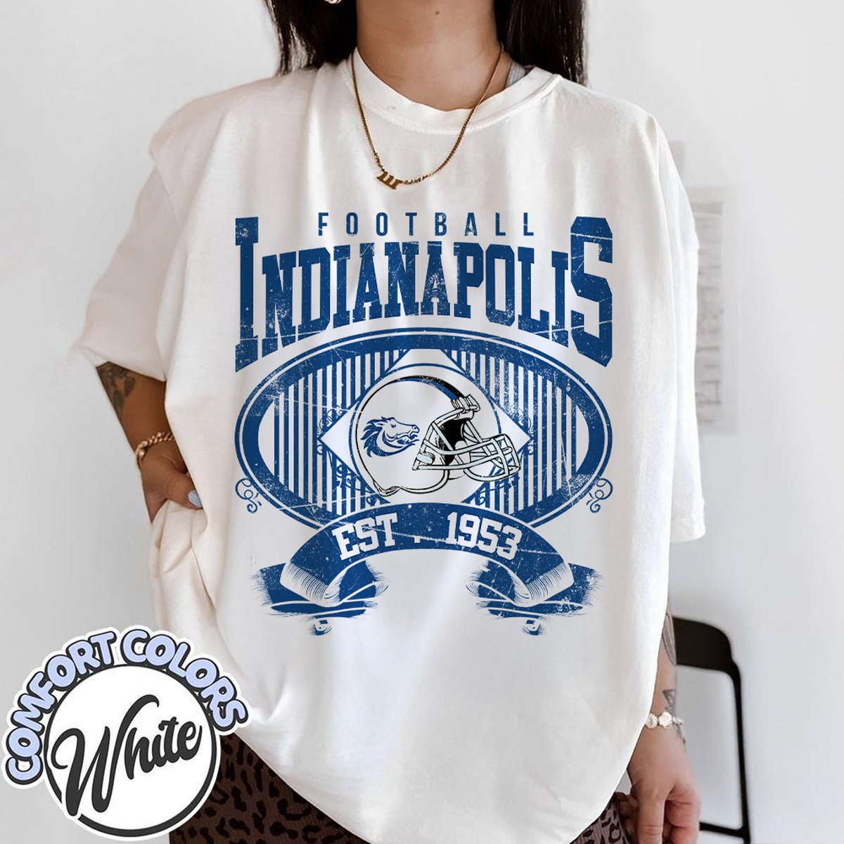 Unisex Indianapolis football vintage t-shirt for men and women