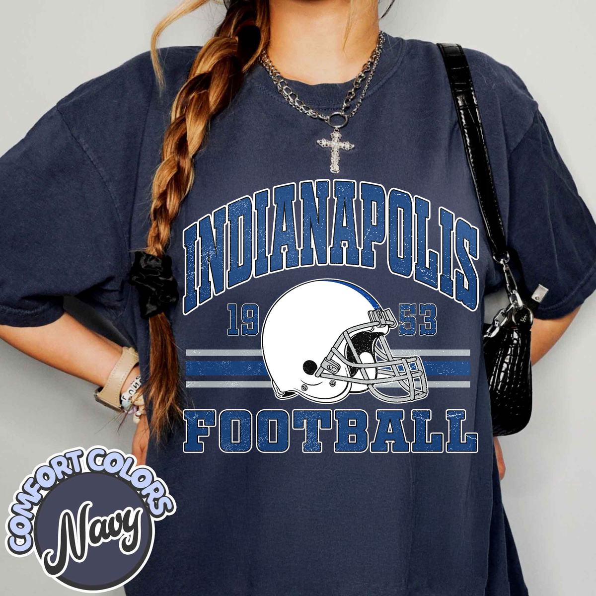 Unisex Indianapolis football vintage t-shirt for men and women