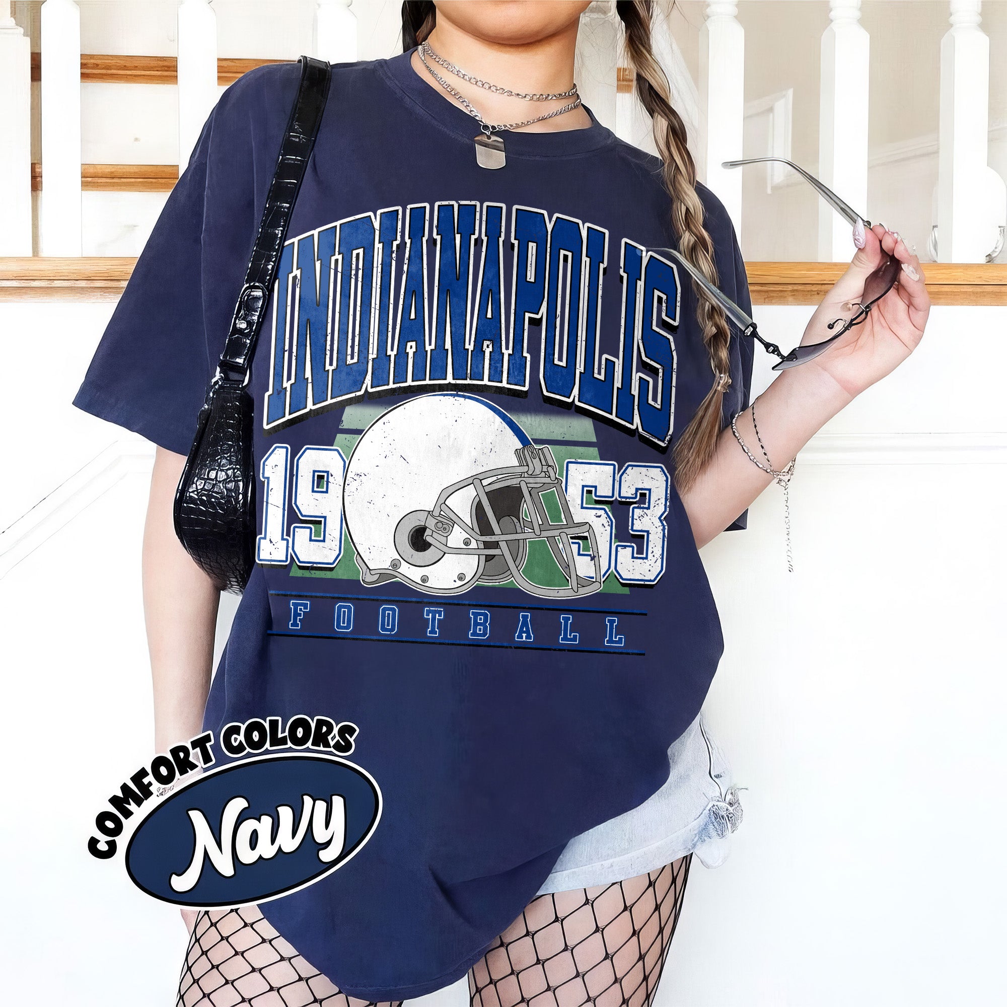 Unisex Indianapolis football vintage t-shirt for men and women