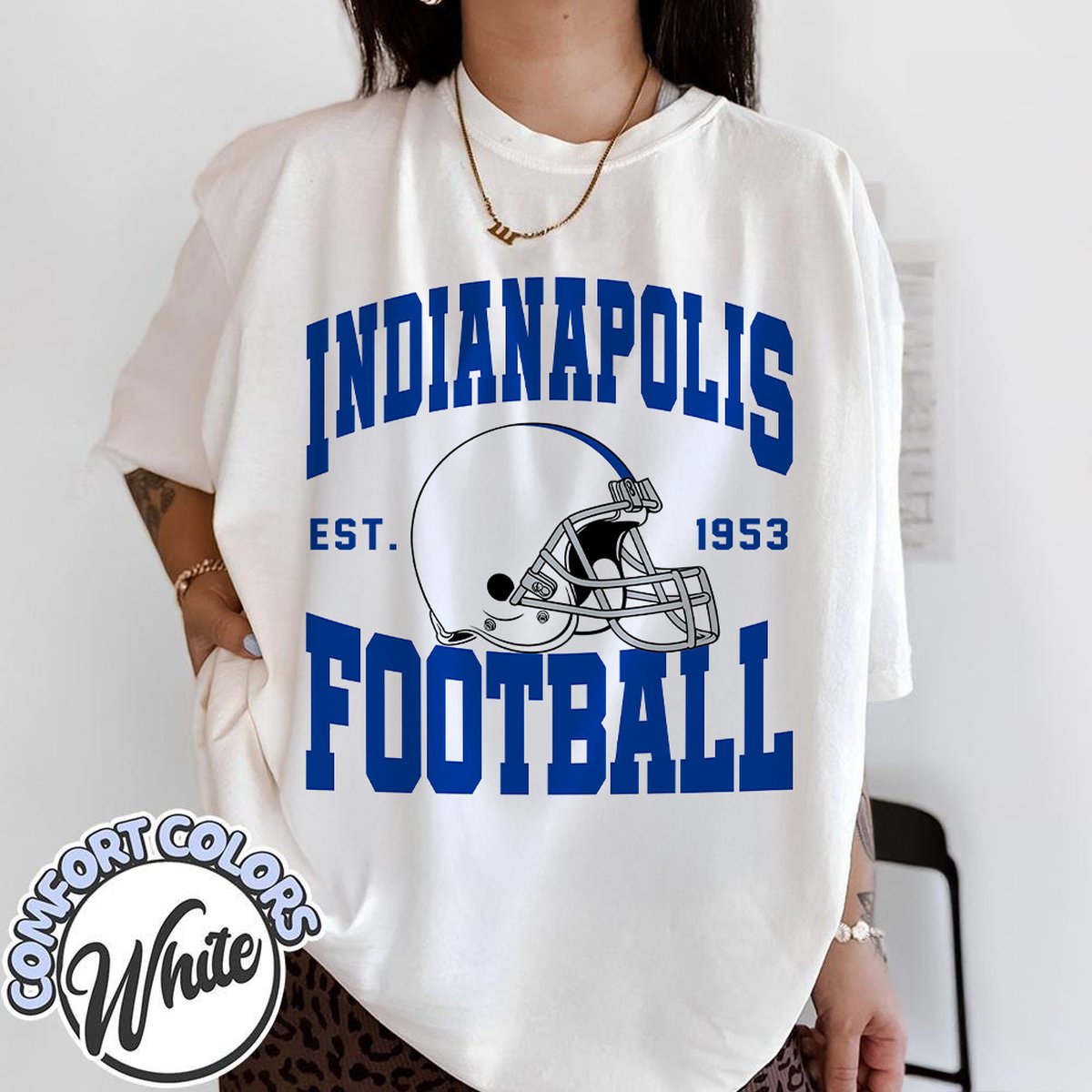 Unisex Indianapolis football vintage t-shirt for men and women