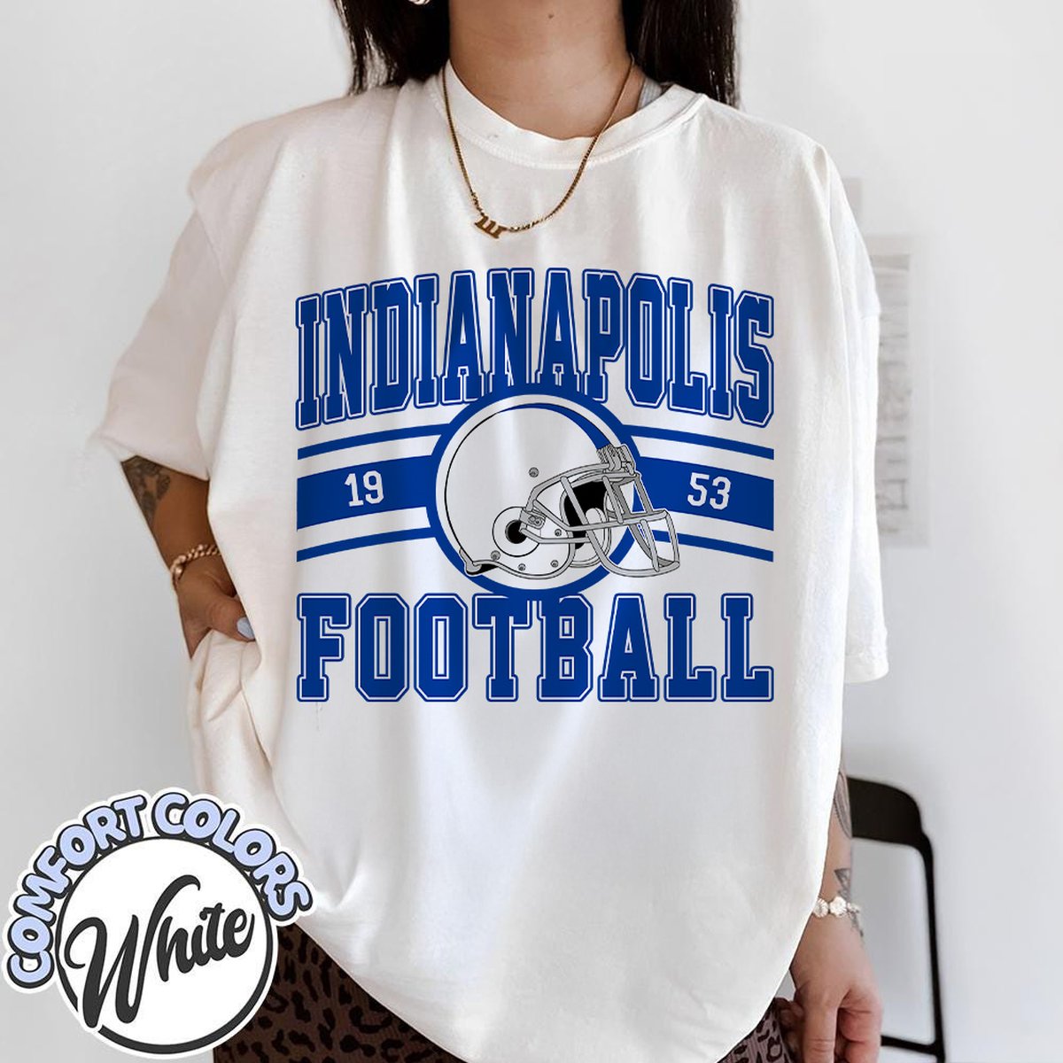 Unisex Indianapolis football vintage t-shirt for men and women