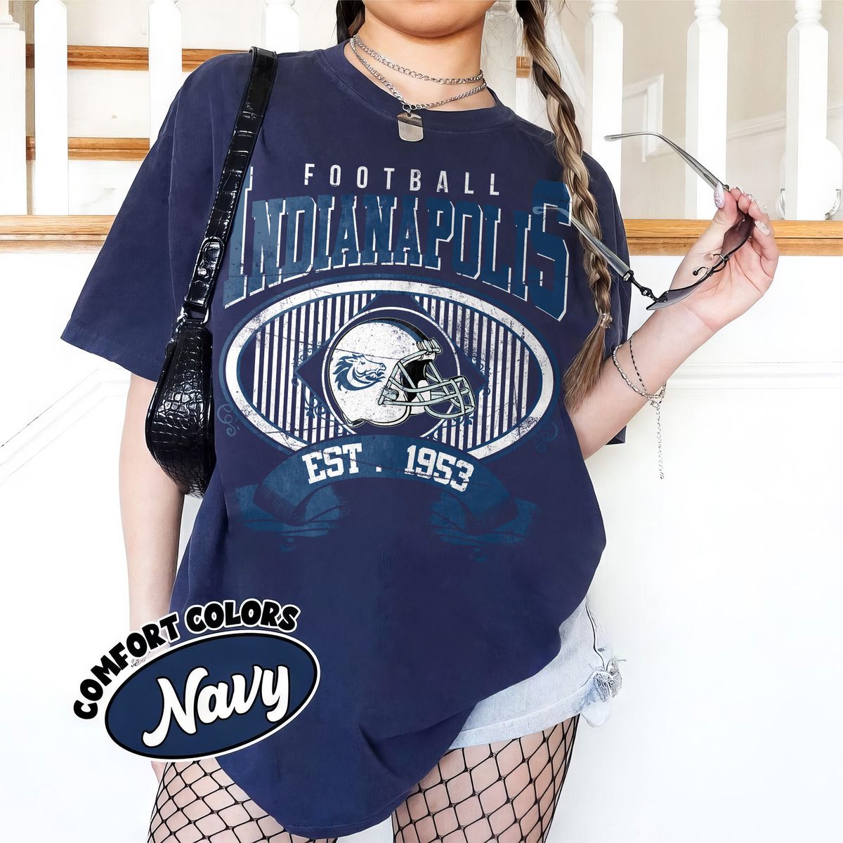 Unisex Indianapolis football vintage t-shirt for men and women
