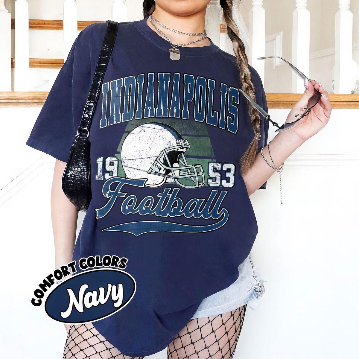 Unisex Indianapolis football vintage t-shirt for men and women