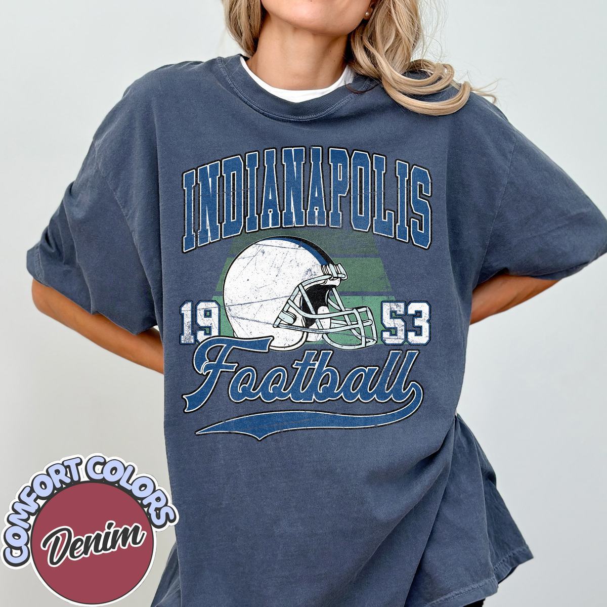 Unisex Indianapolis football vintage t-shirt for men and women