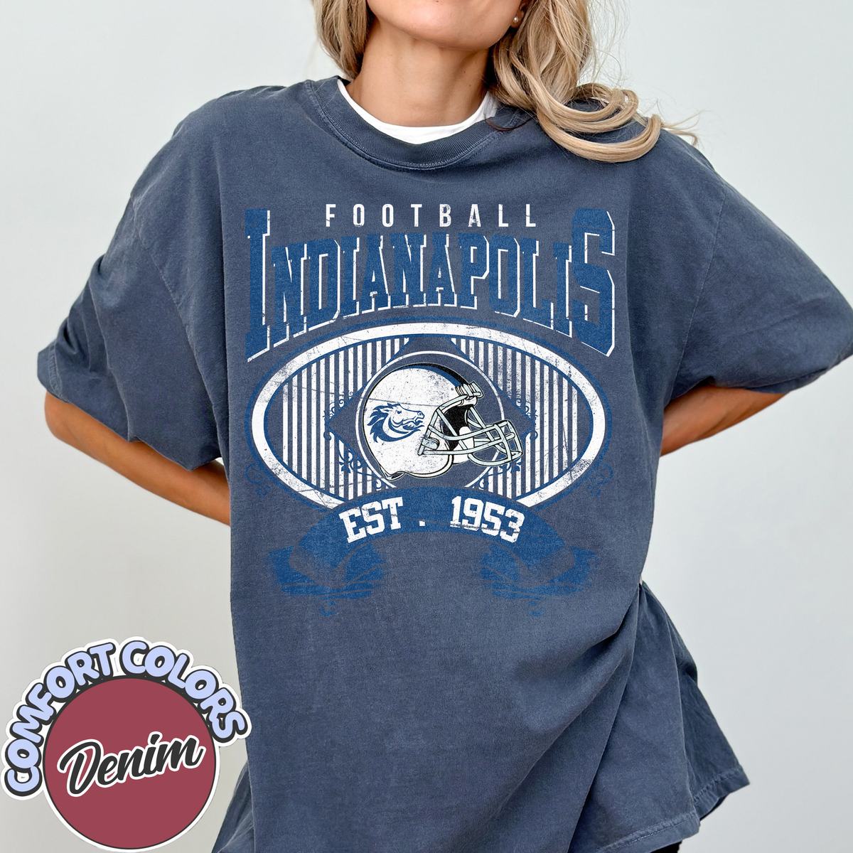 Unisex Indianapolis football vintage t-shirt for men and women