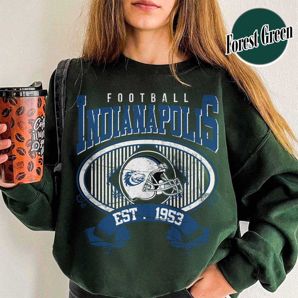 Unisex Indianapolis football vintage crewneck sweatshirt for men and women