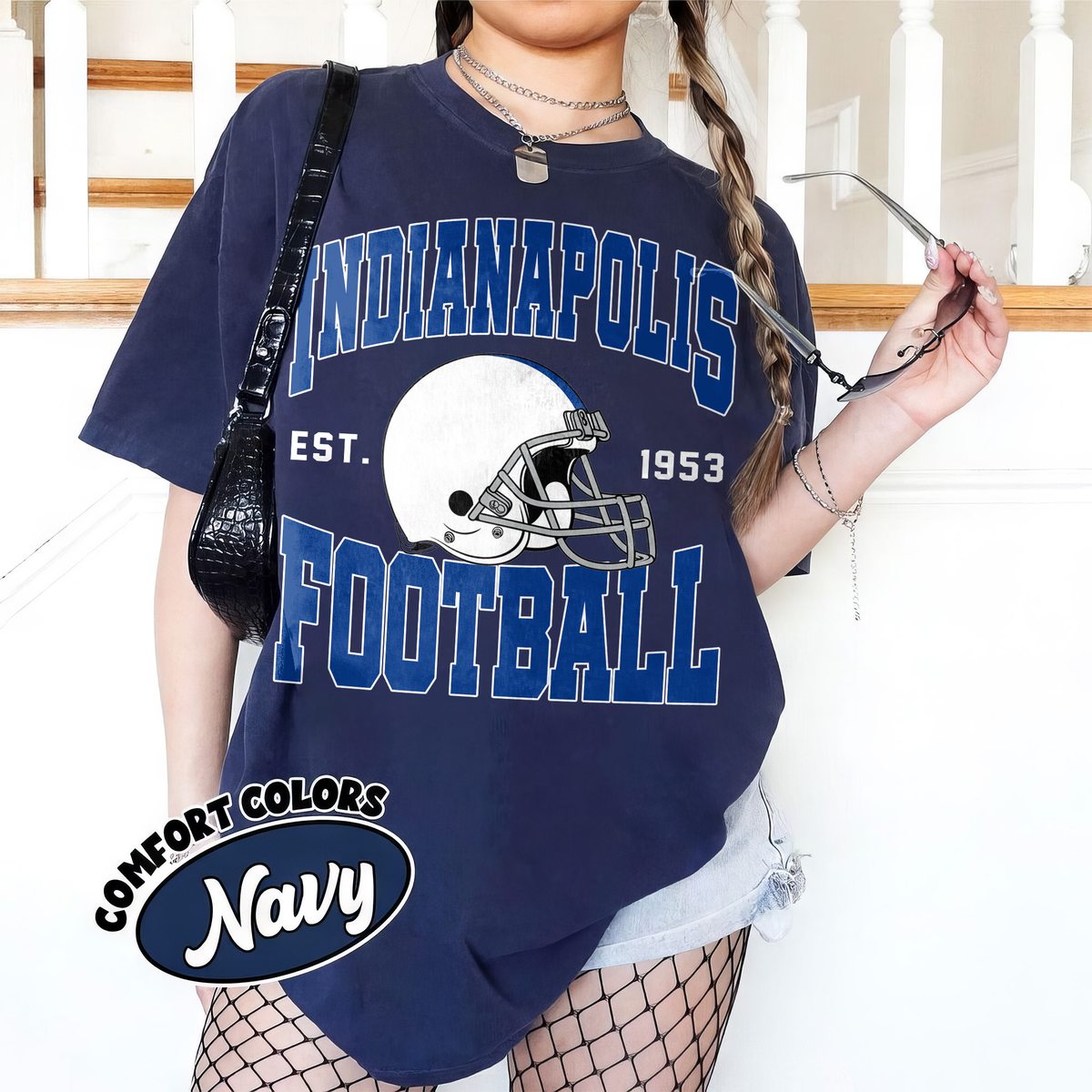 Unisex Indianapolis football vintage t-shirt for men and women