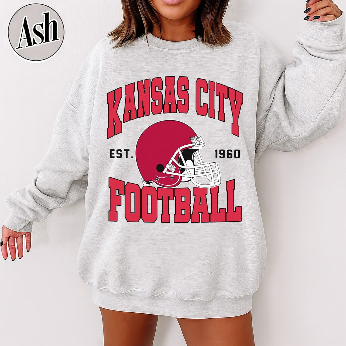Unisex Kansas City football vintage crewneck sweatshirt for men and women