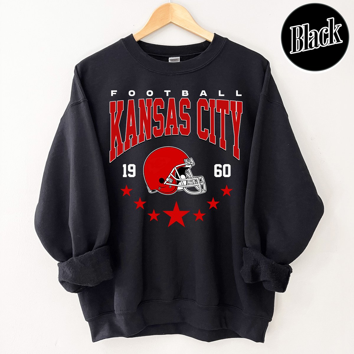 Unisex Kansas City football vintage crewneck sweatshirt for men and women