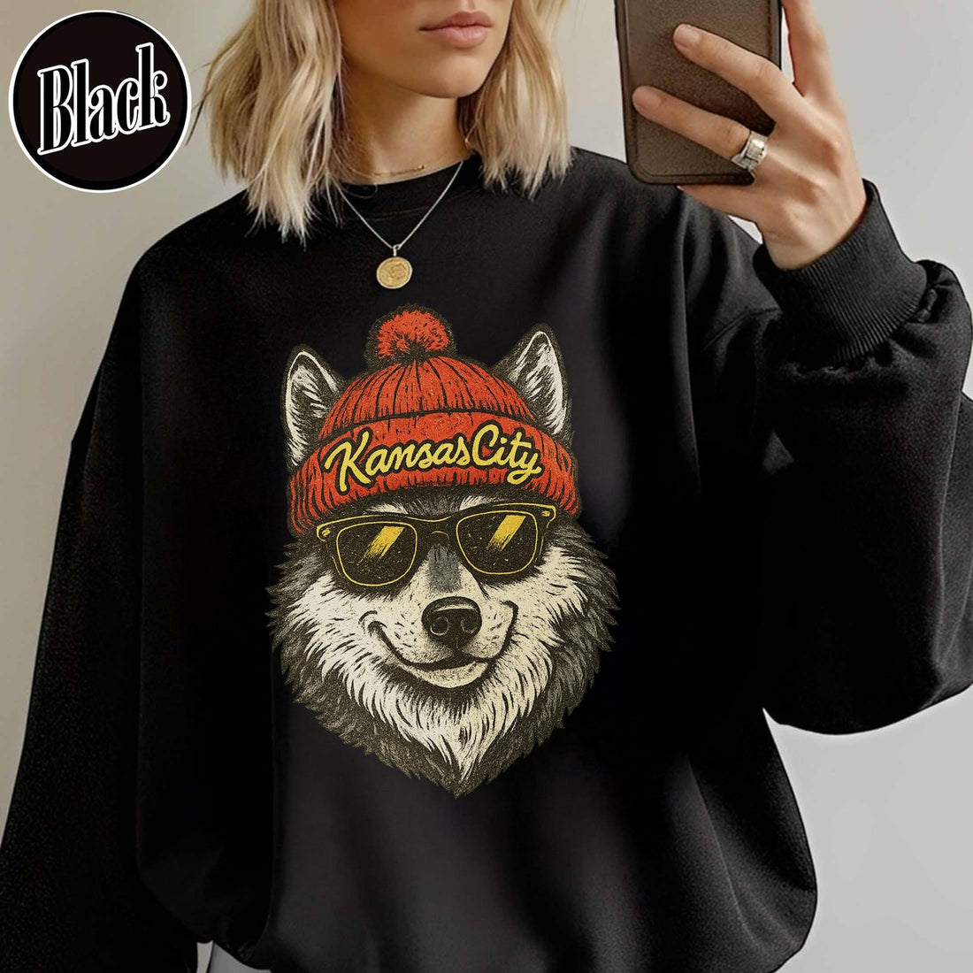 Unisex Kansas City football vintage crewneck sweatshirt for men and women