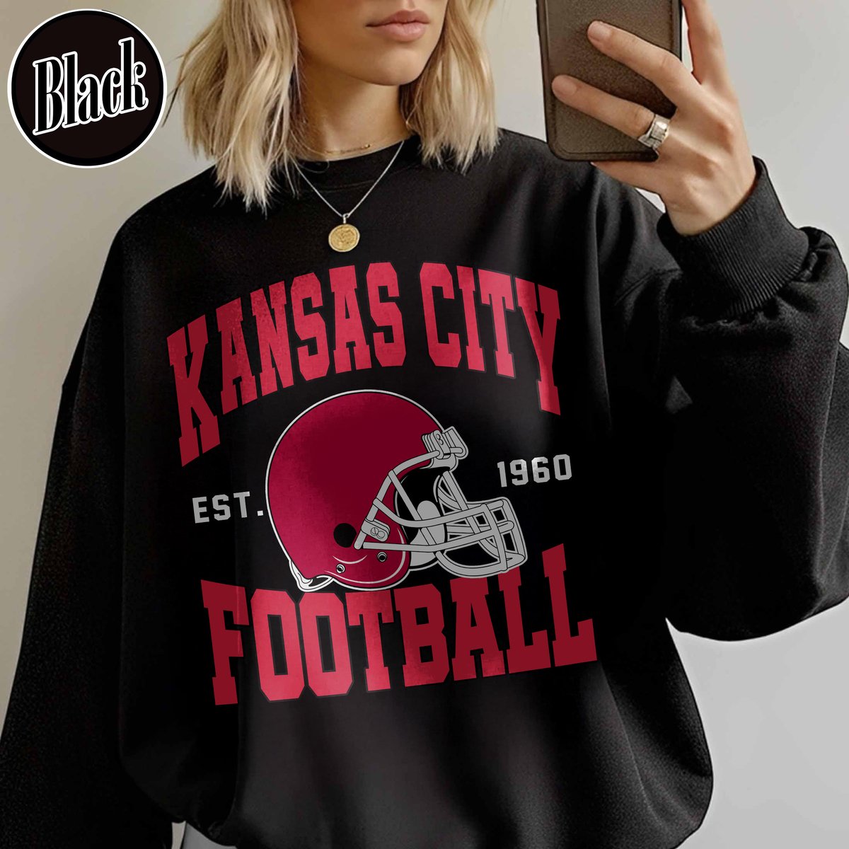Unisex Kansas City football vintage crewneck sweatshirt for men and women