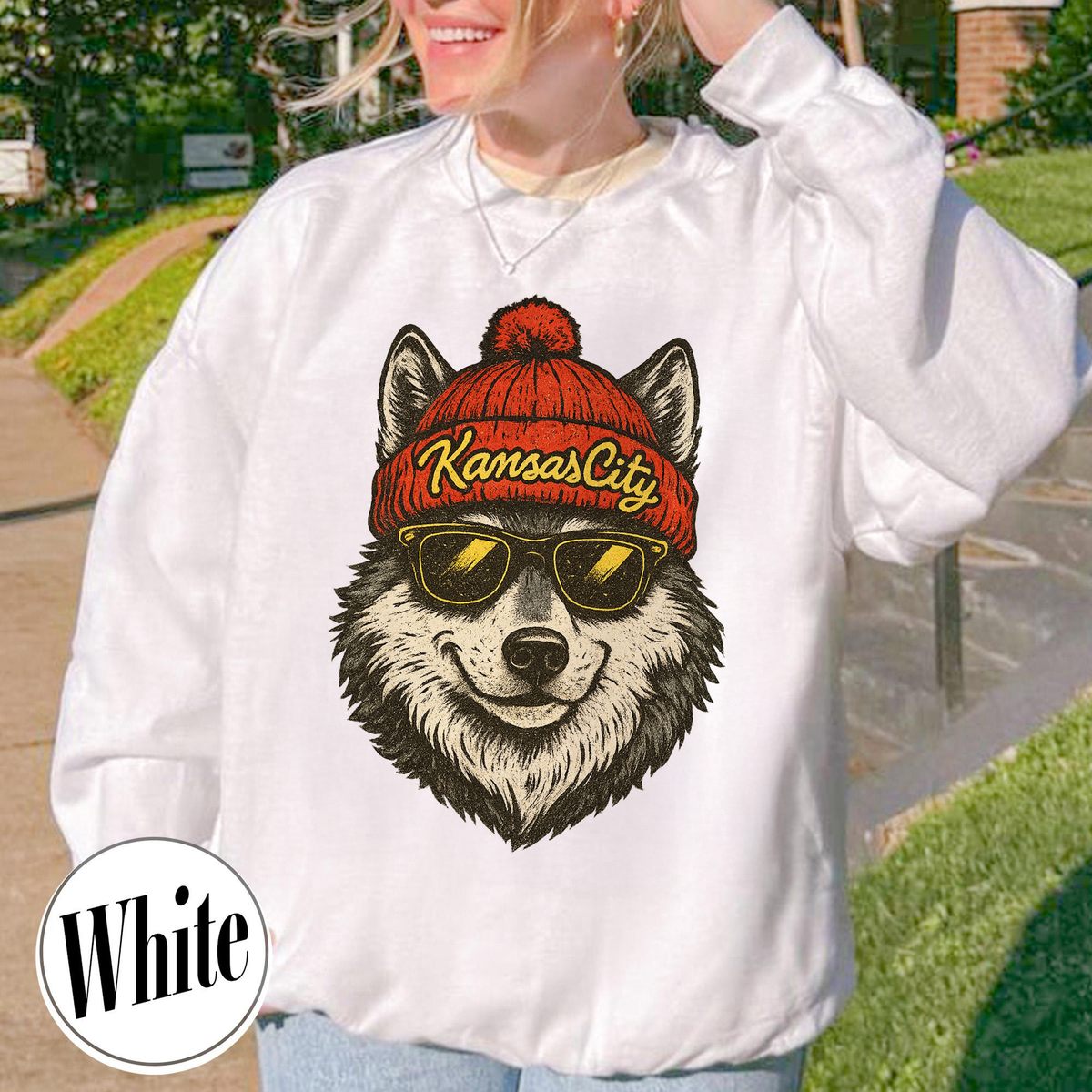 Unisex Kansas City football vintage crewneck sweatshirt for men and women