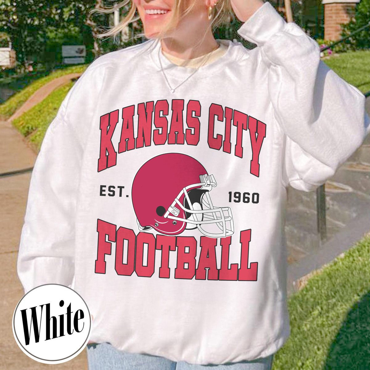 Unisex Kansas City football vintage crewneck sweatshirt for men and women