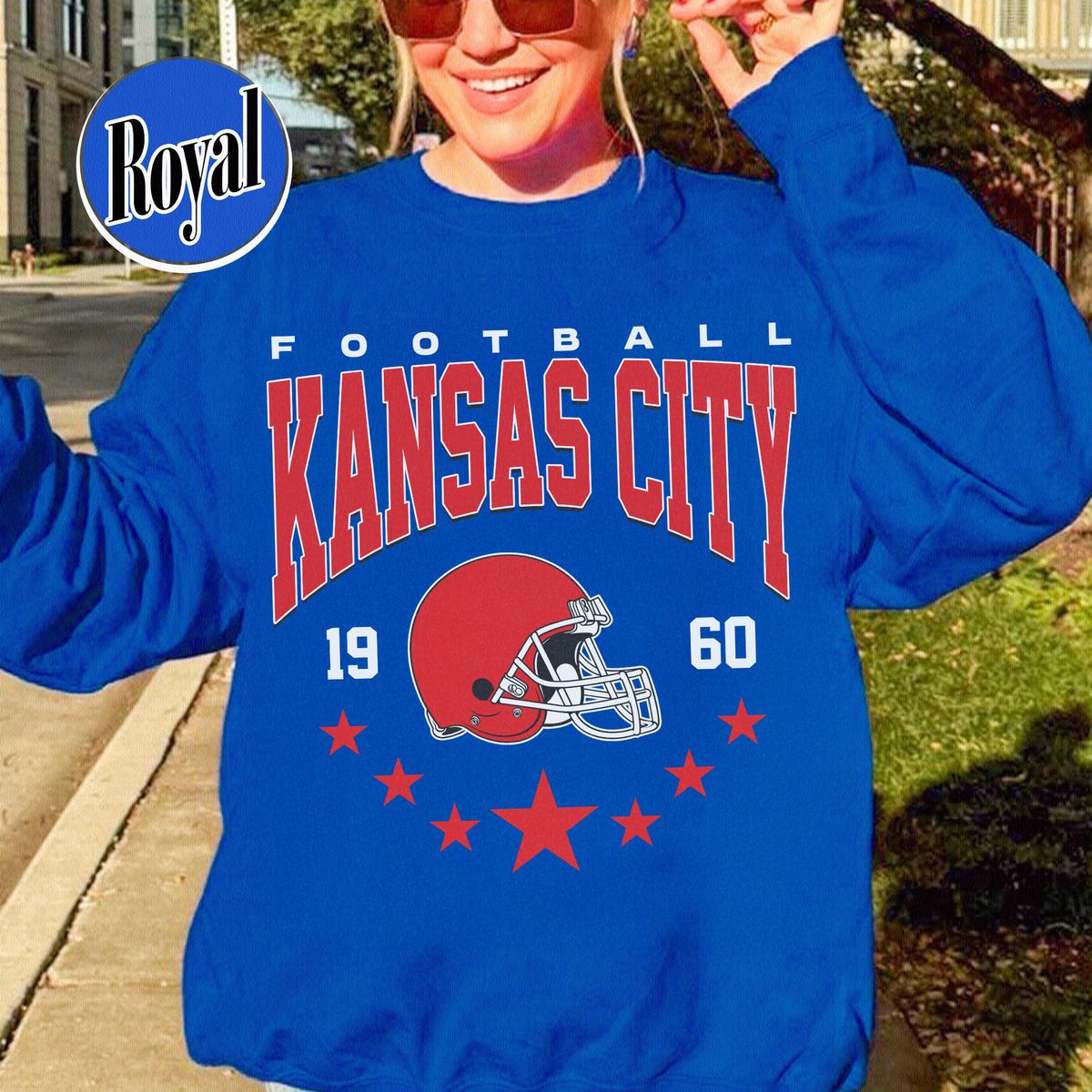 Unisex Kansas City football vintage crewneck sweatshirt for men and women