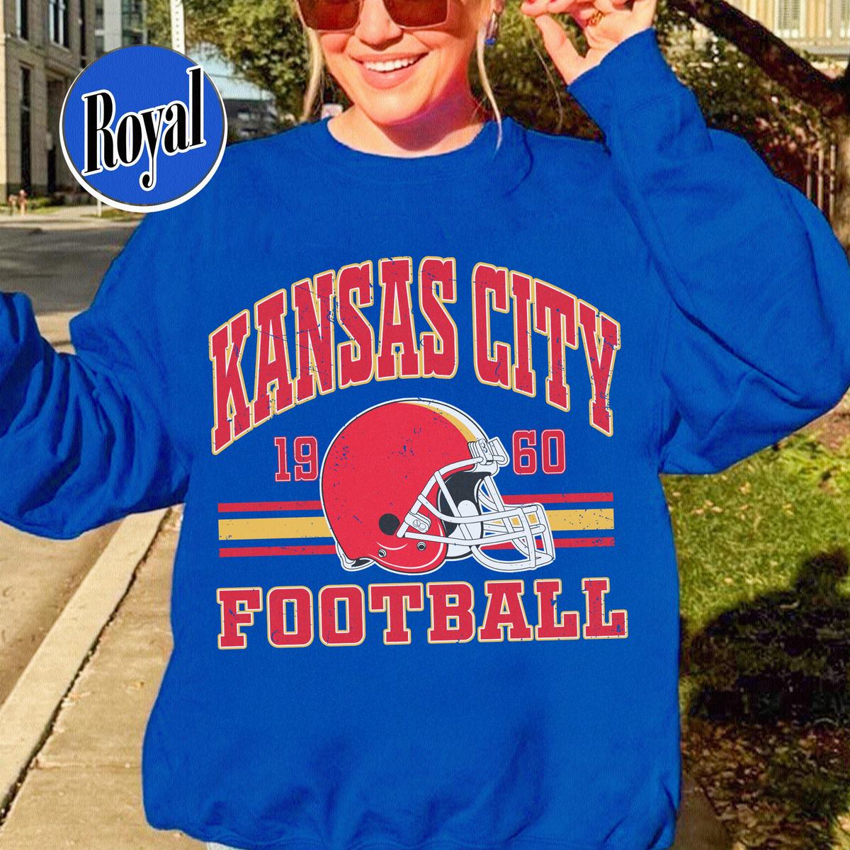 Unisex Kansas City football vintage crewneck sweatshirt for men and women