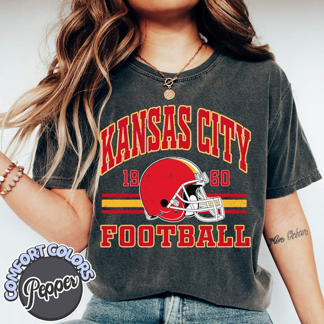 Unisex Kansas City football vintage t-shirt for men and women