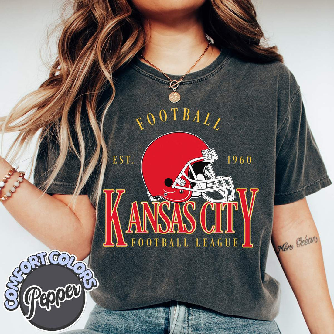Unisex Kansas City football vintage t-shirt for men and women