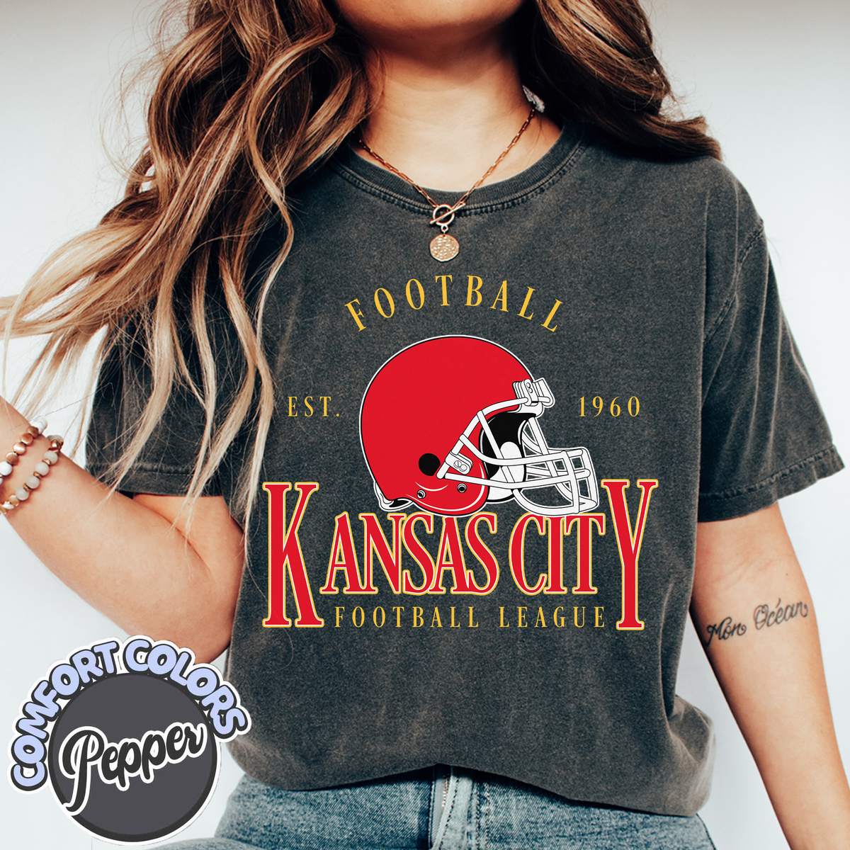 Unisex Kansas City football vintage t-shirt for men and women