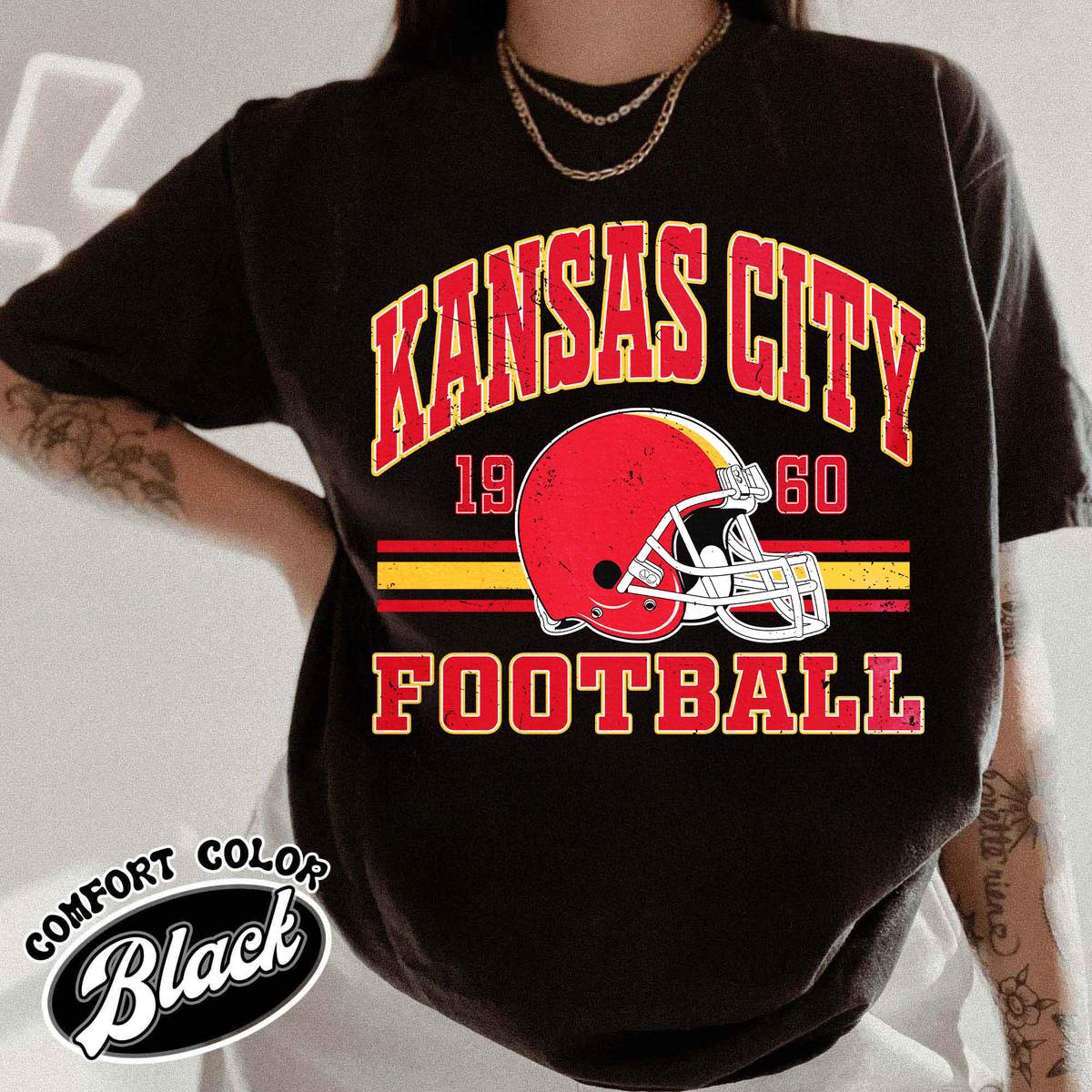 Unisex Kansas City football vintage t-shirt for men and women