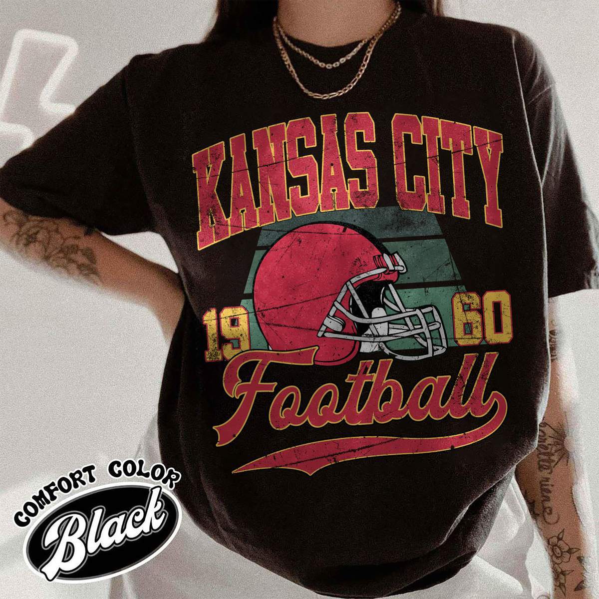 Unisex Kansas City football vintage t-shirt for men and women