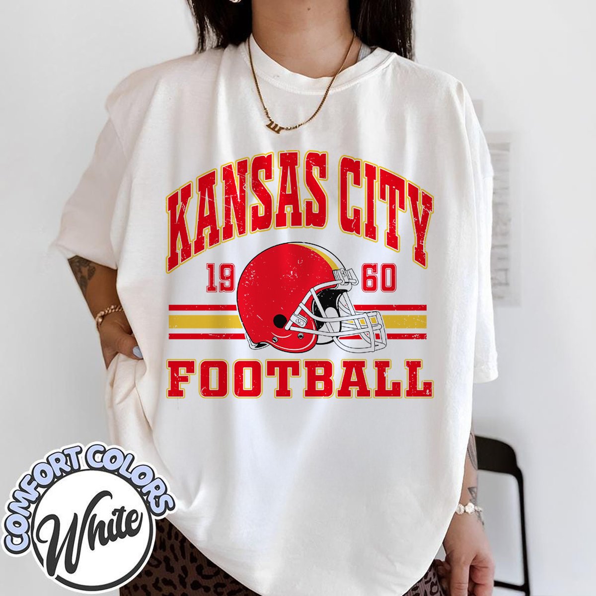 Unisex Kansas City football vintage t-shirt for men and women