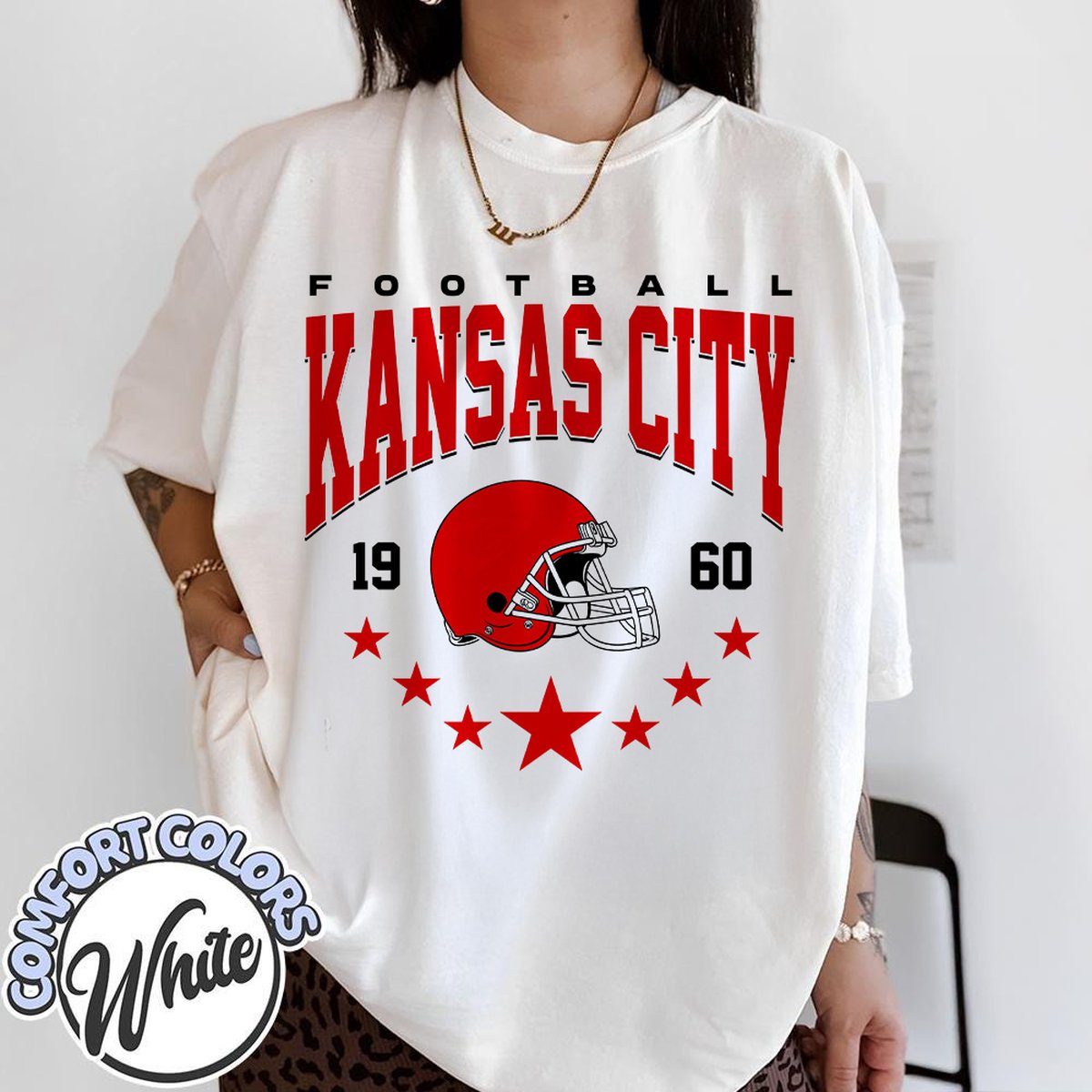 Unisex Kansas City football vintage t-shirt for men and women
