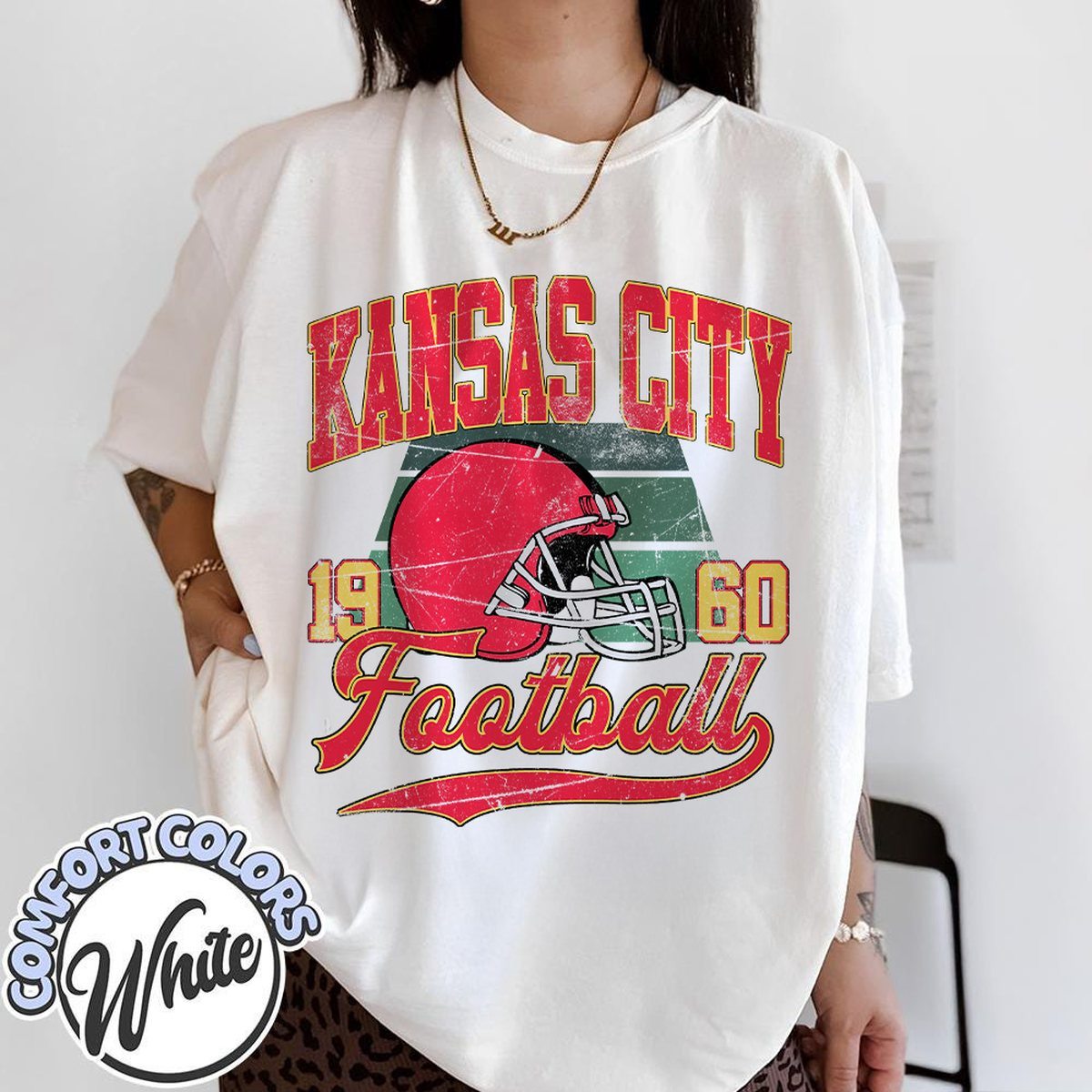 Unisex Kansas City football vintage t-shirt for men and women