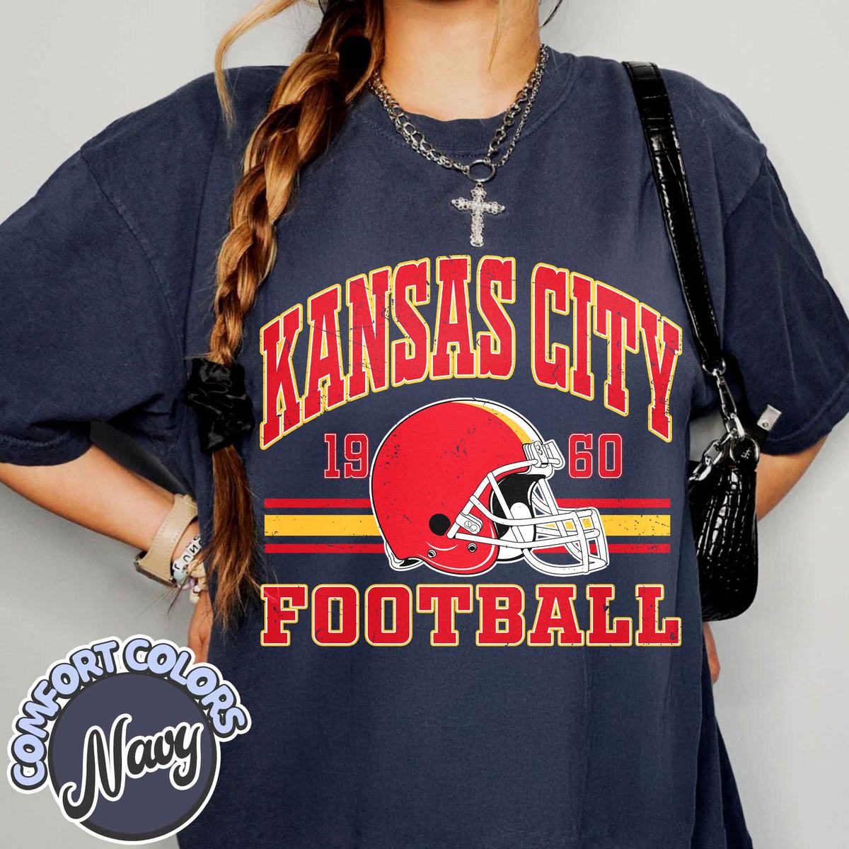 Unisex Kansas City football vintage t-shirt for men and women