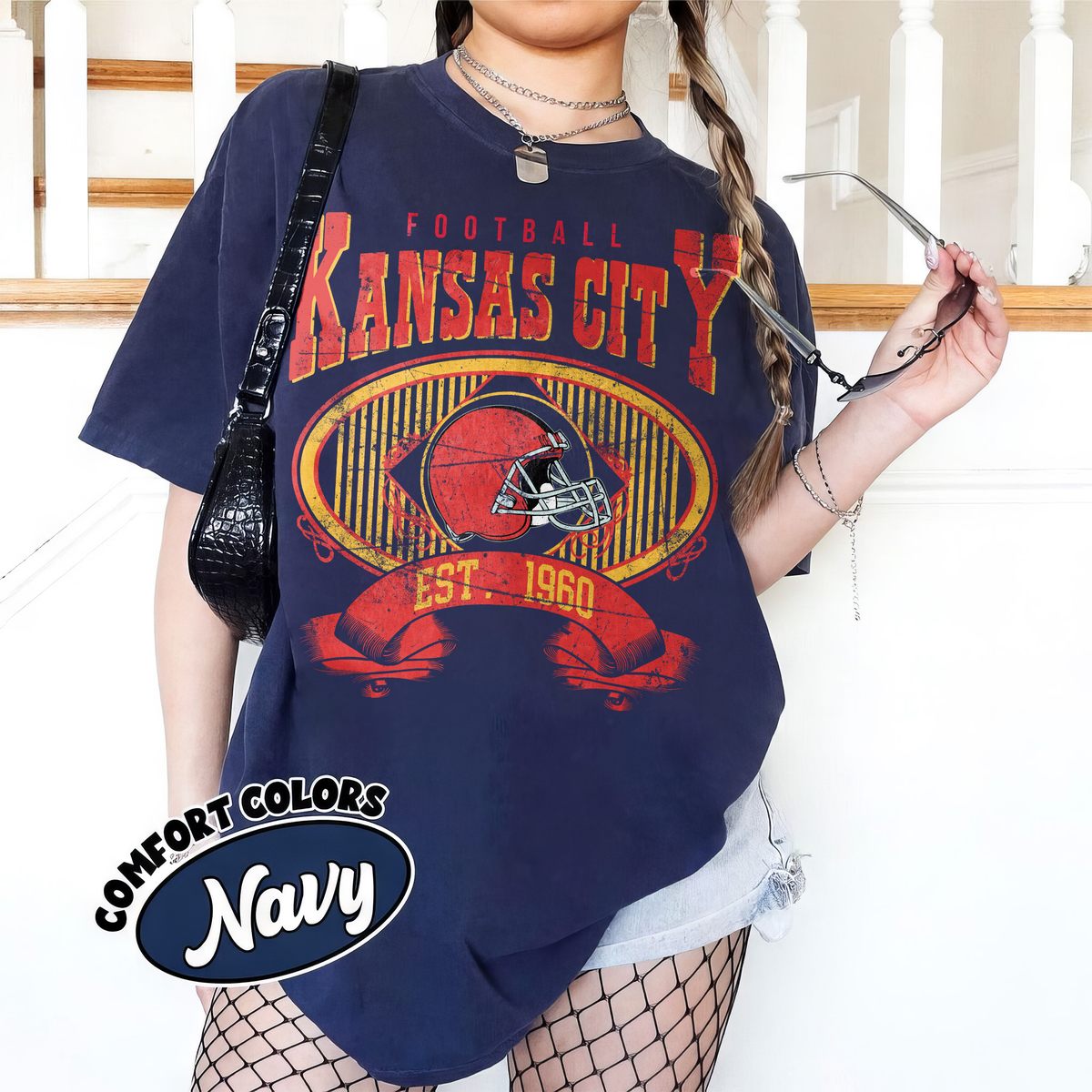 Unisex Kansas City football vintage t-shirt for men and women