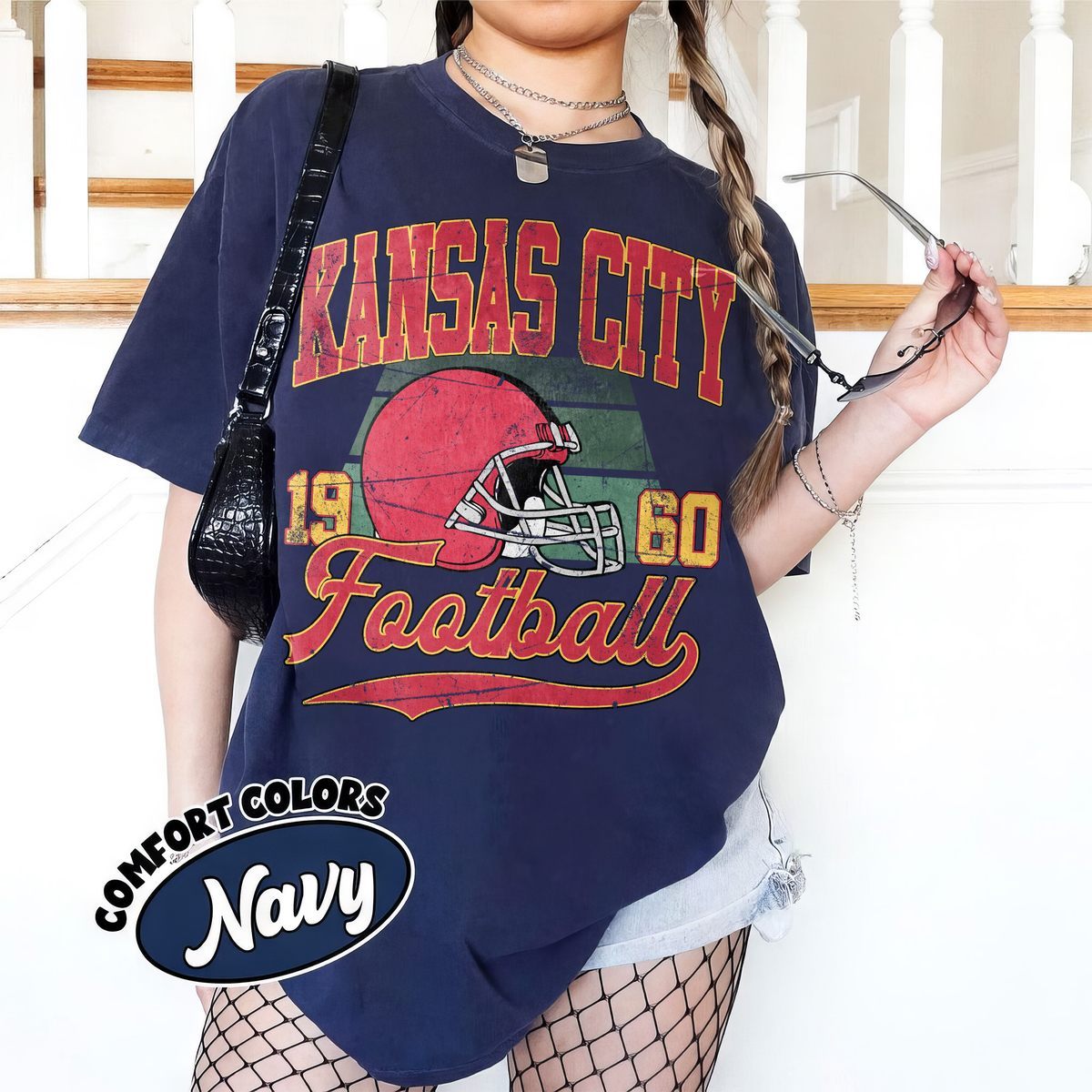 Unisex Kansas City football vintage t-shirt for men and women