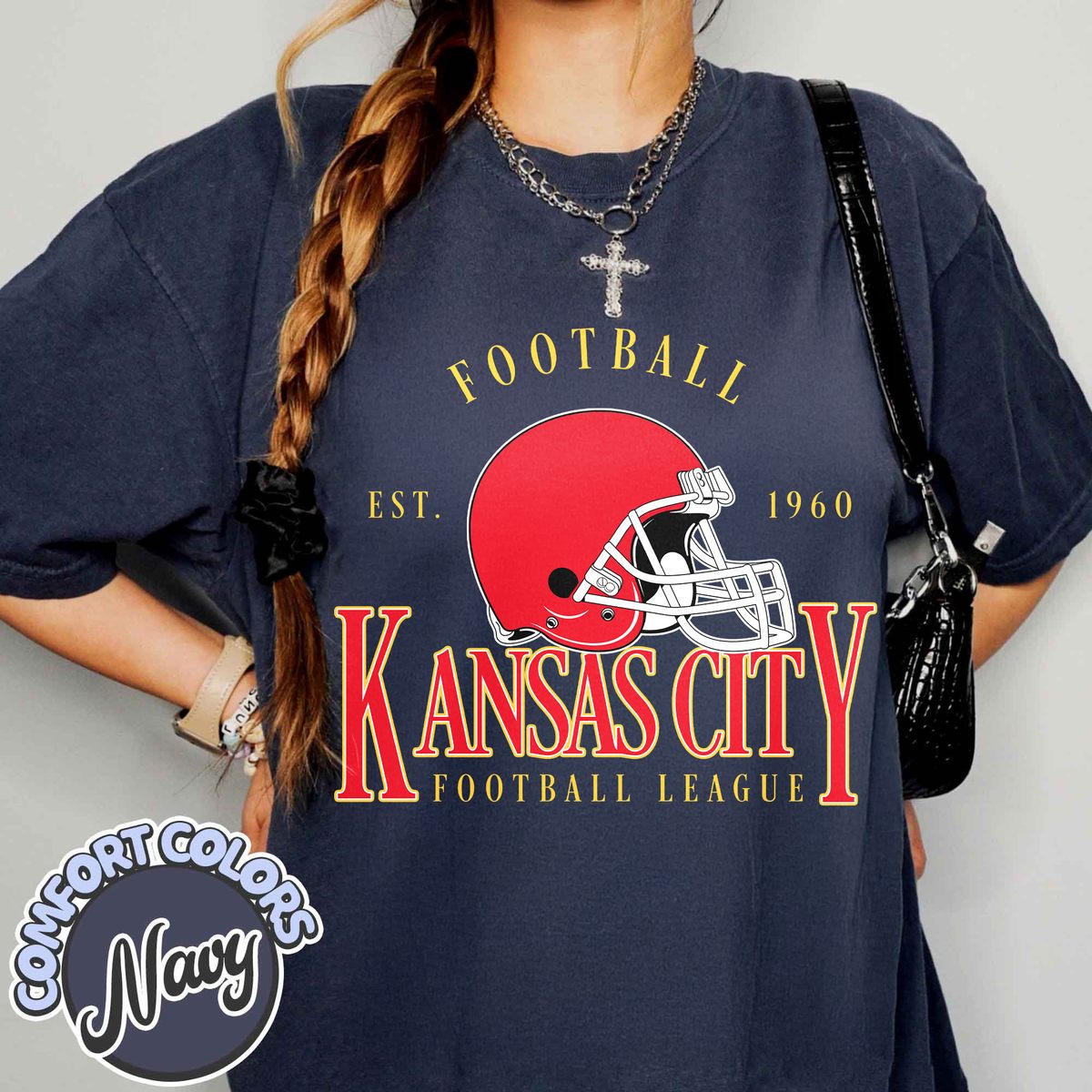 Unisex Kansas City football vintage t-shirt for men and women