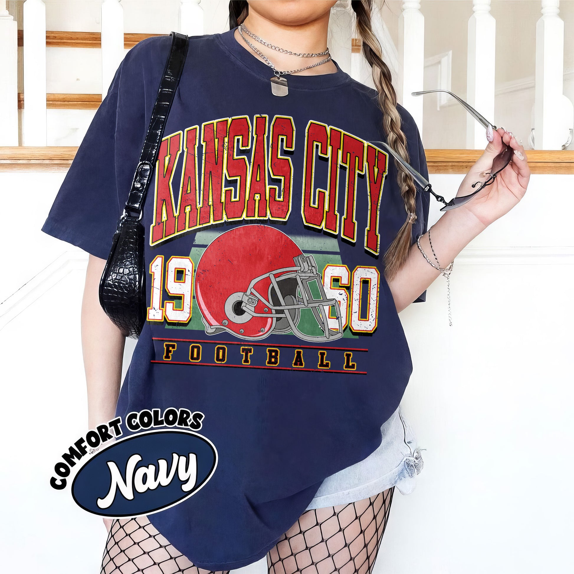 Unisex Kansas City football vintage t-shirt for men and women