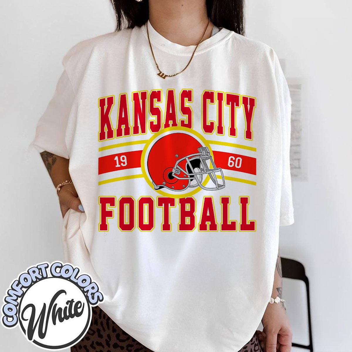 Unisex Kansas City football vintage t-shirt for men and women