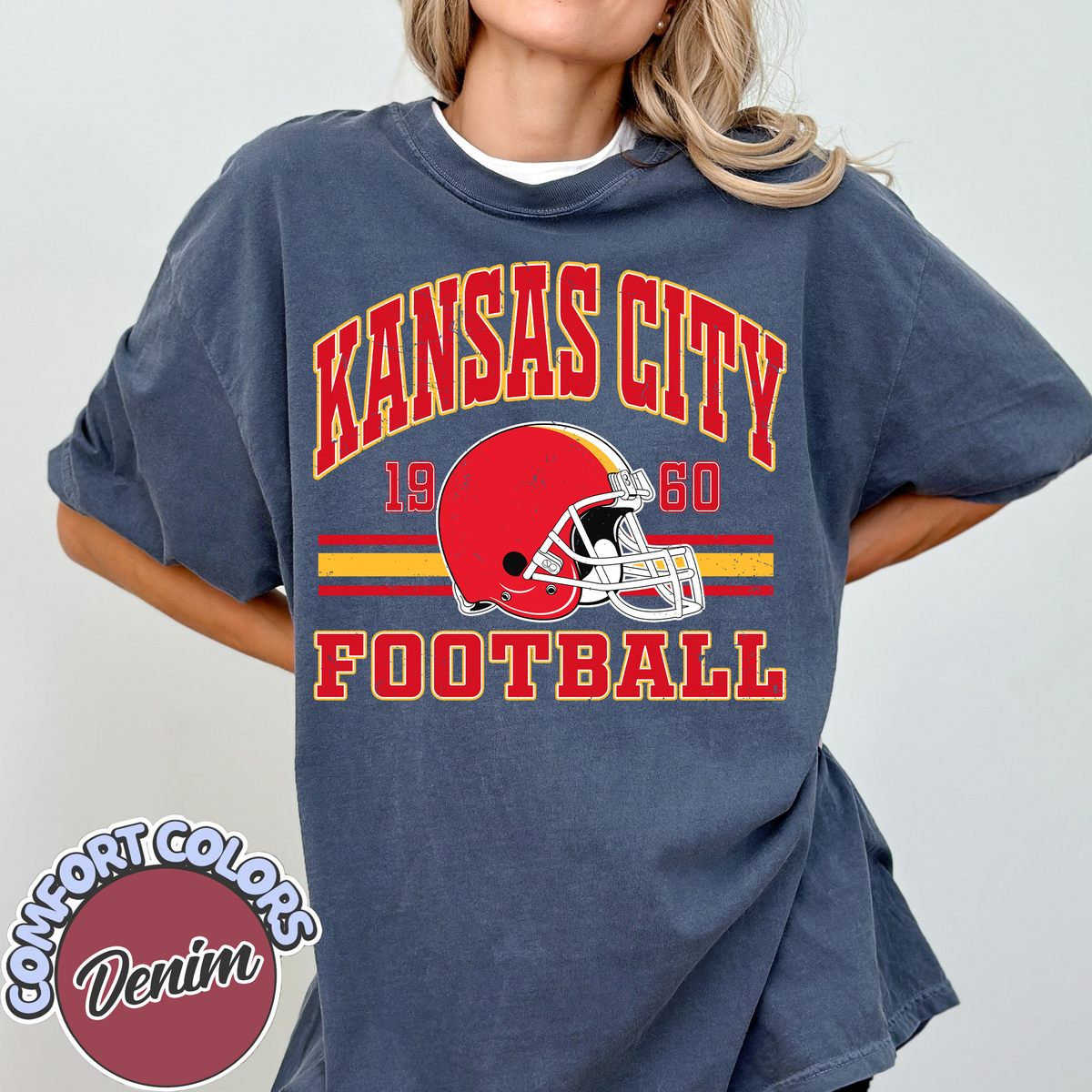 Unisex Kansas City football vintage t-shirt for men and women