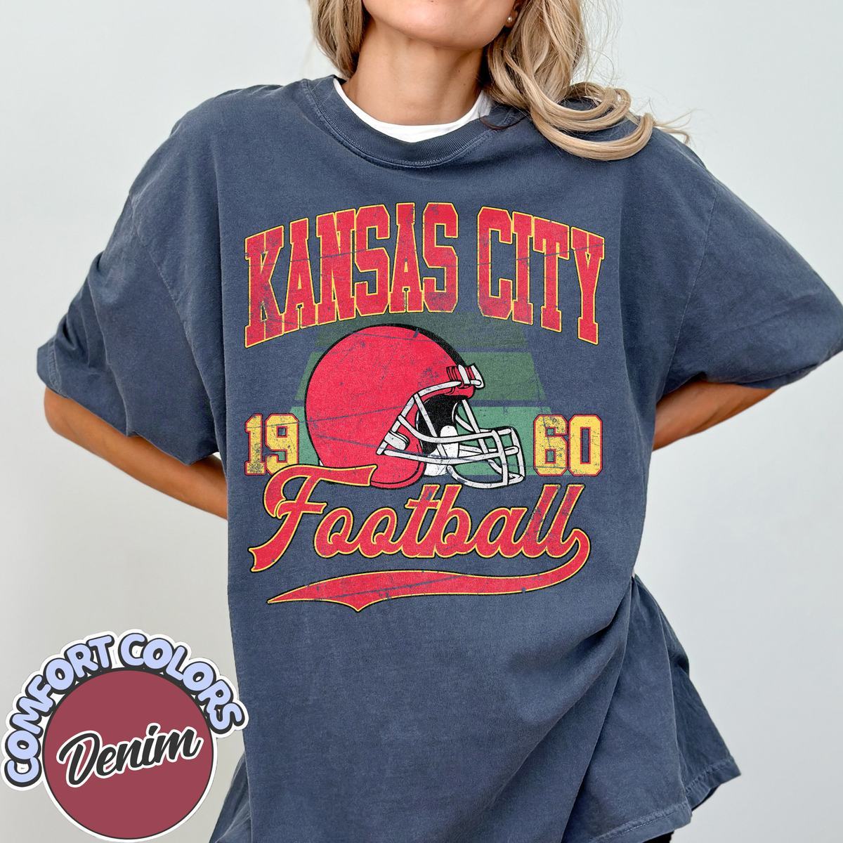Unisex Kansas City football vintage t-shirt for men and women
