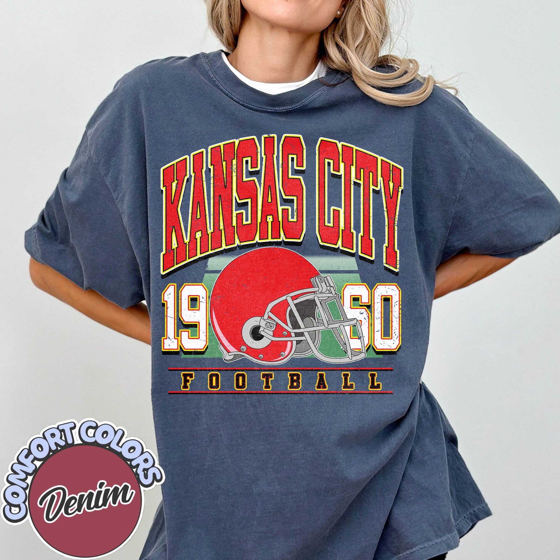 Unisex Kansas City football vintage t-shirt for men and women