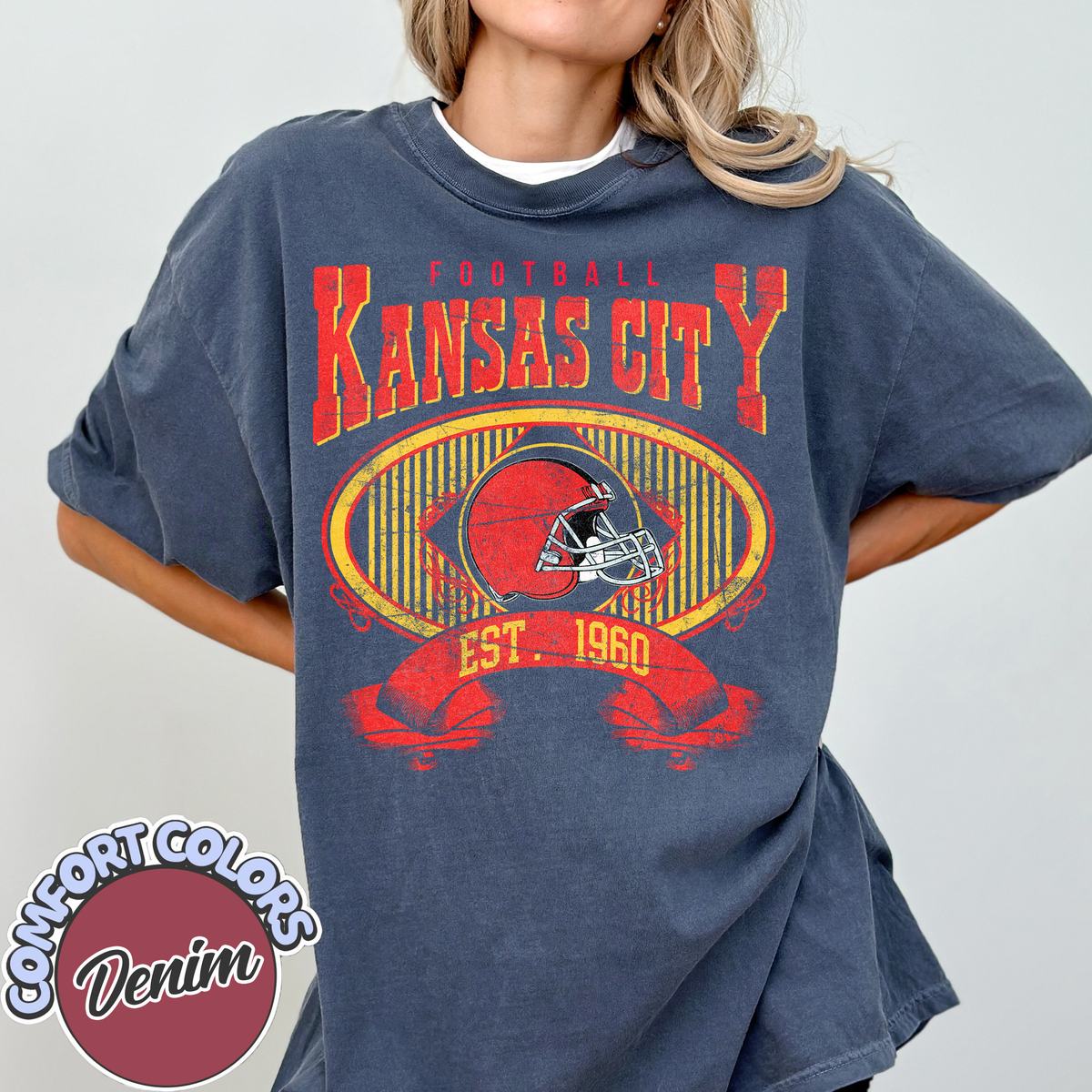 Unisex Kansas City football vintage t-shirt for men and women