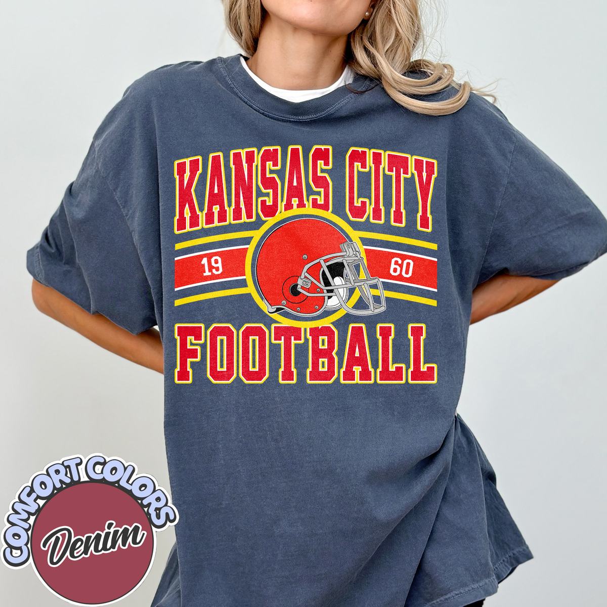 Unisex Kansas City football vintage t-shirt for men and women