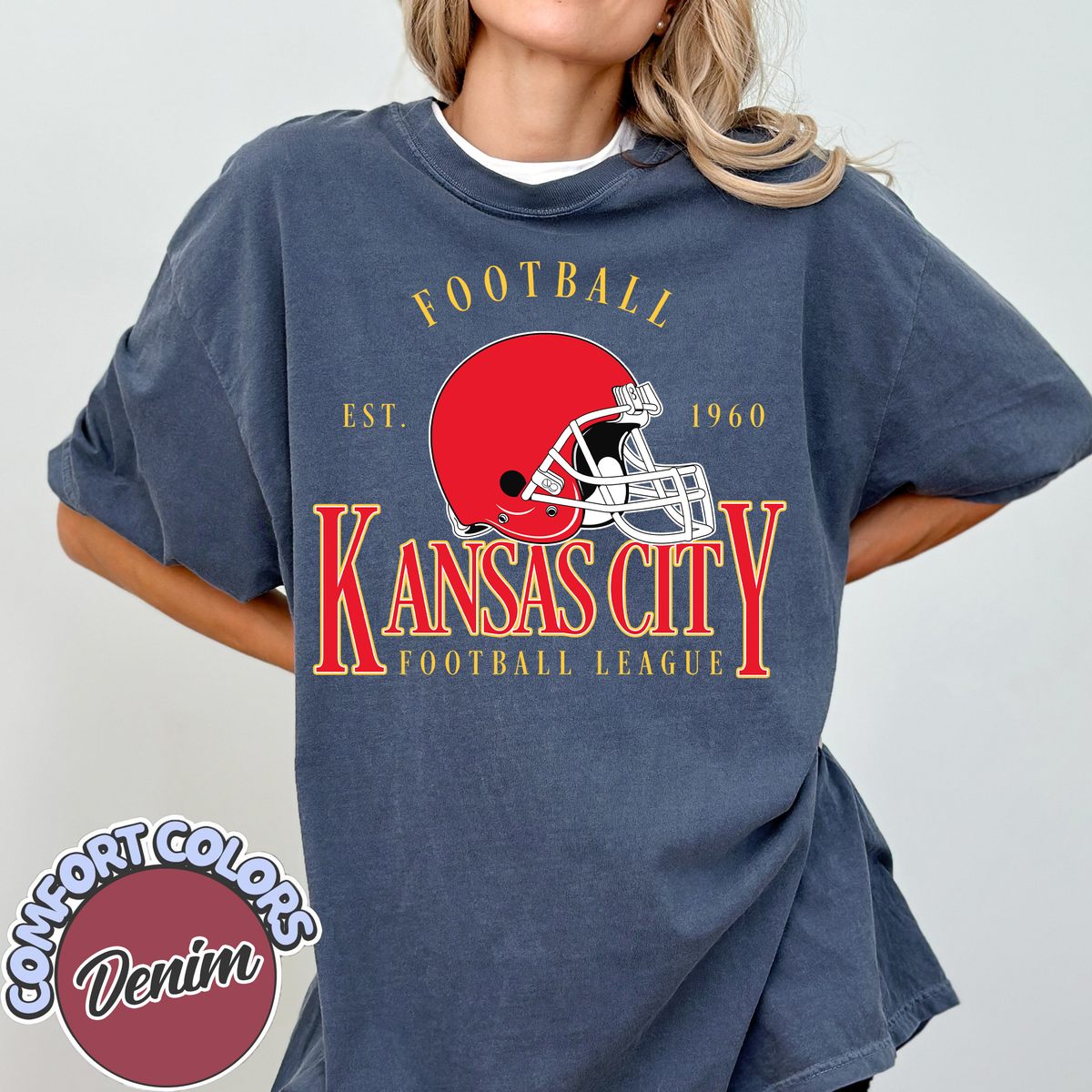 Unisex Kansas City football vintage t-shirt for men and women
