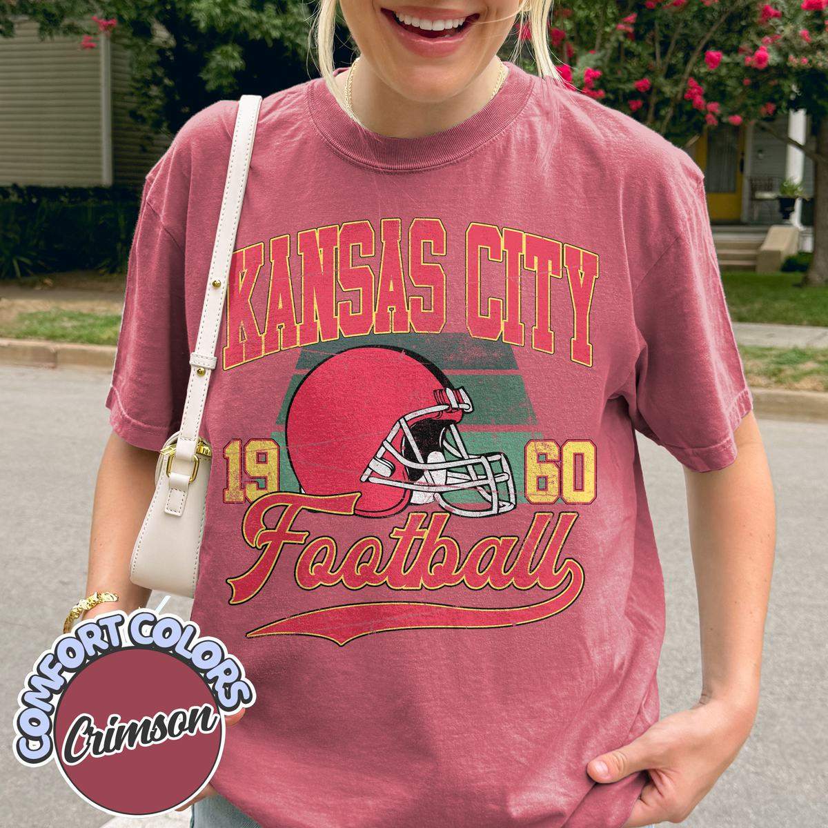 Unisex Kansas City football vintage t-shirt for men and women