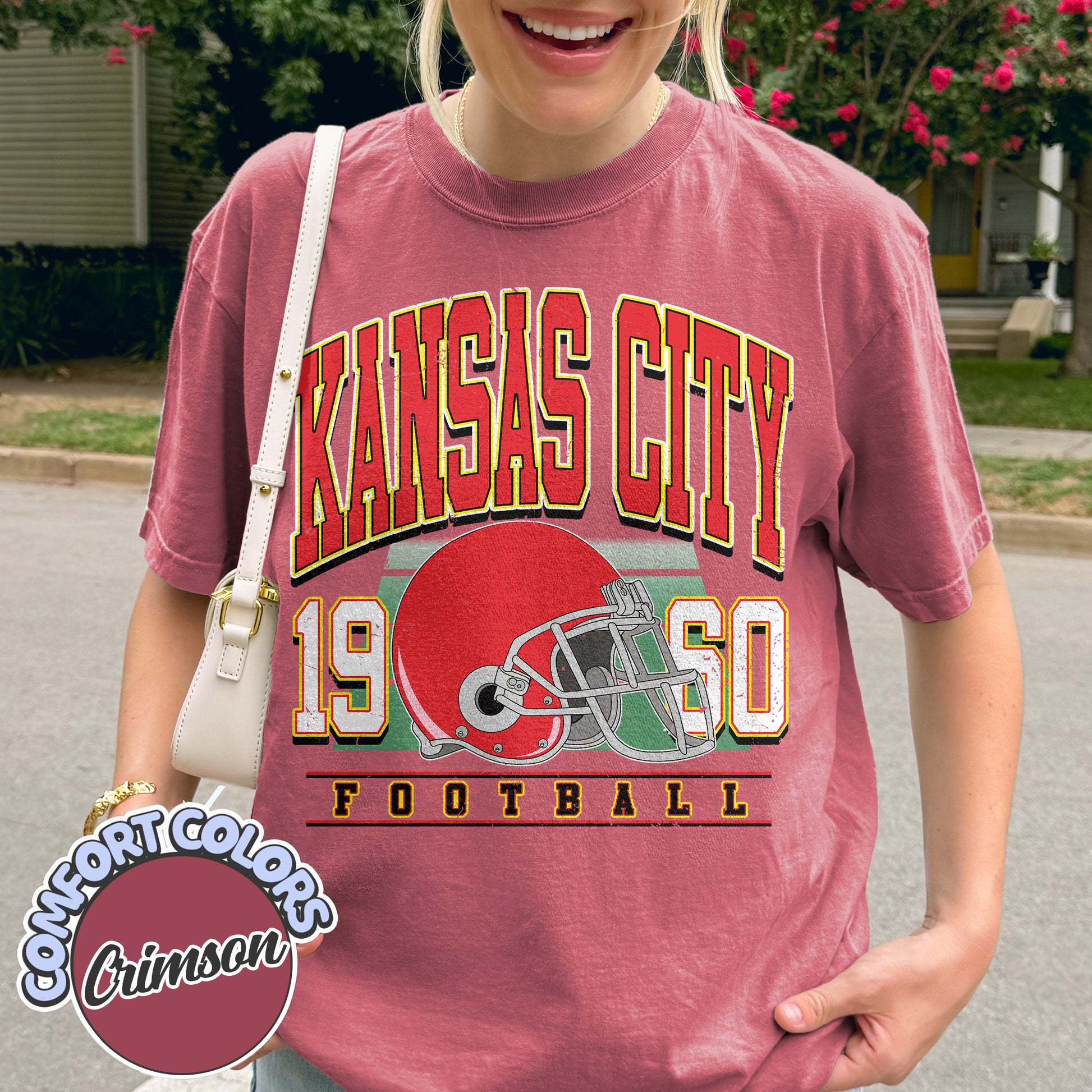 Unisex Kansas City football vintage t-shirt for men and women
