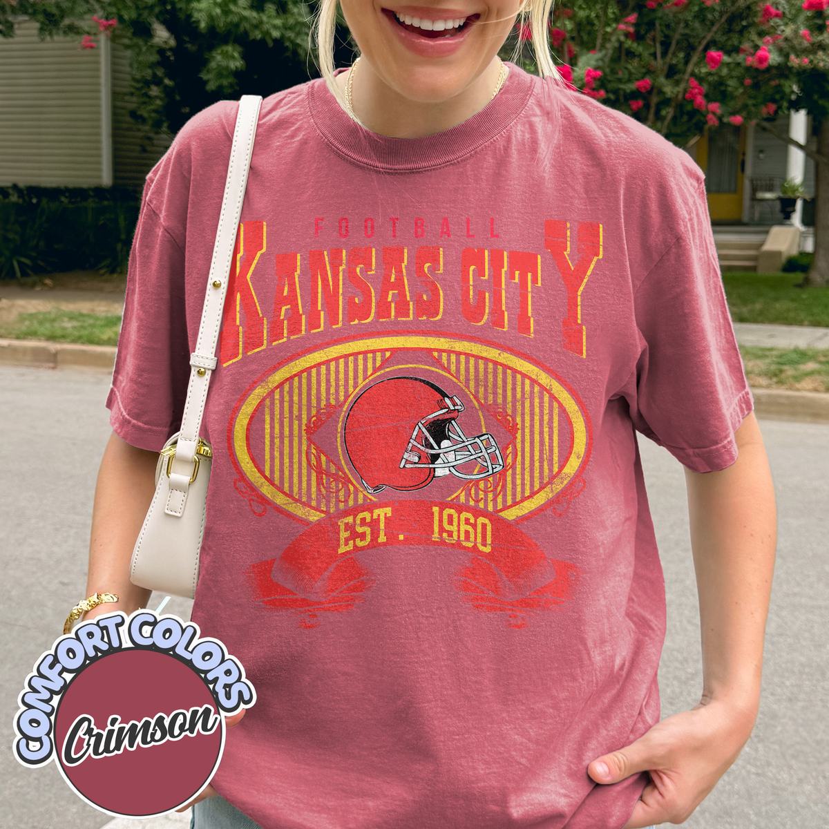 Unisex Kansas City football vintage t-shirt for men and women