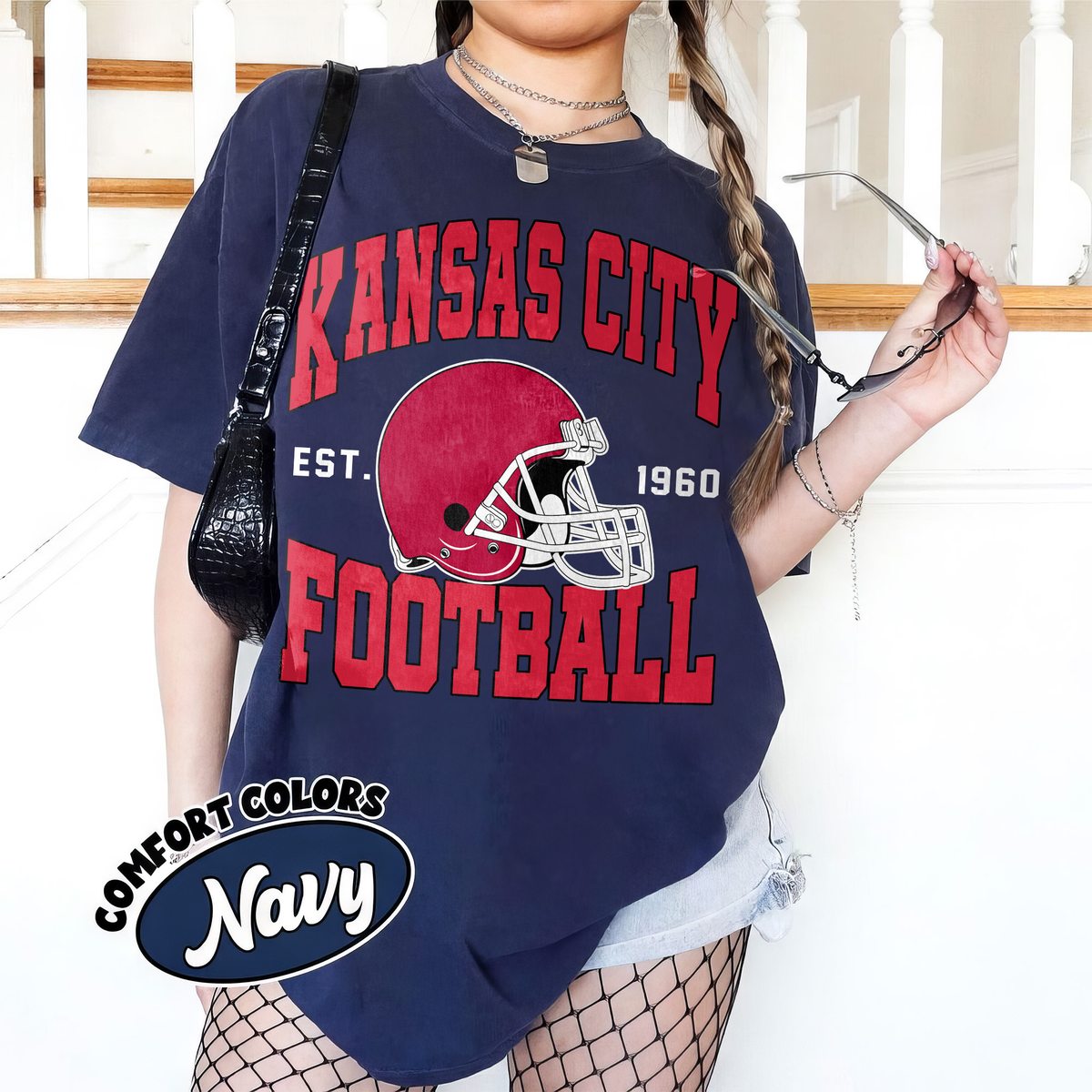 Unisex Kansas City football vintage t-shirt for men and women